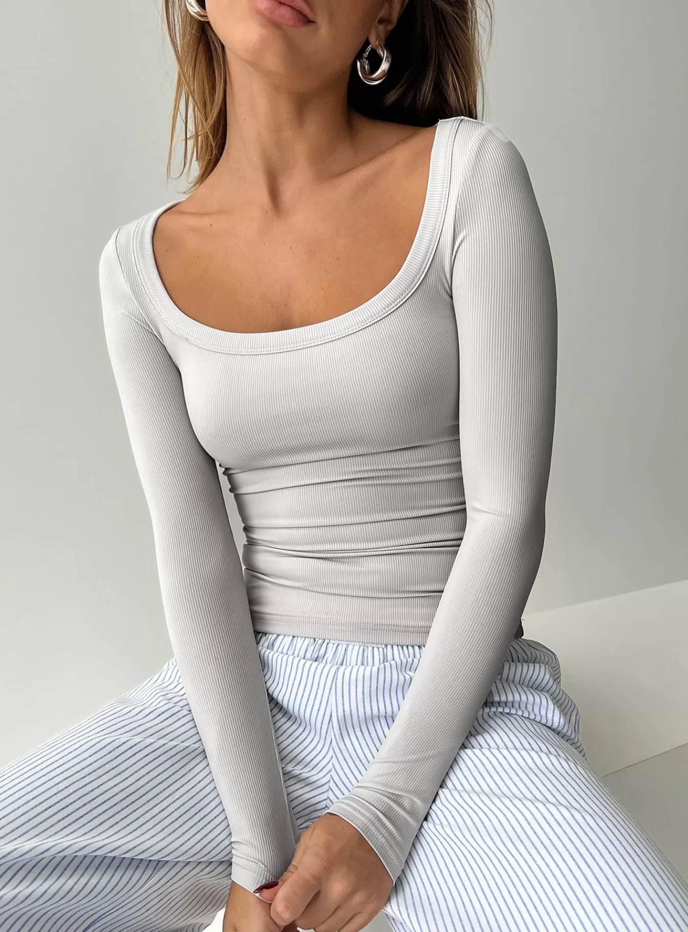 Princess Polly Long Sleeve Tops | Arthie Long Sleeve Top Grey