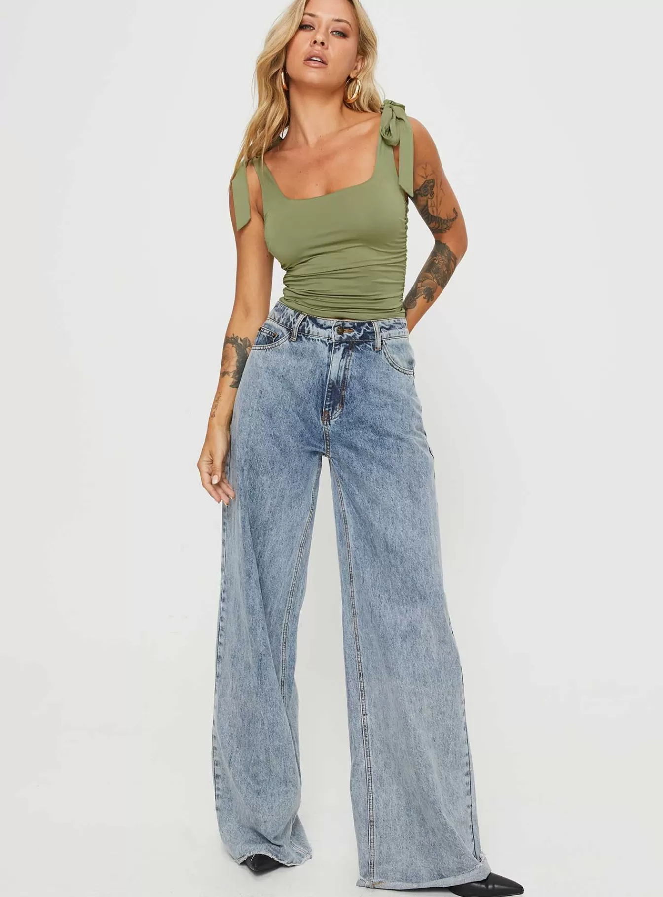 Princess Polly Crop Tops | Ashling Top Green