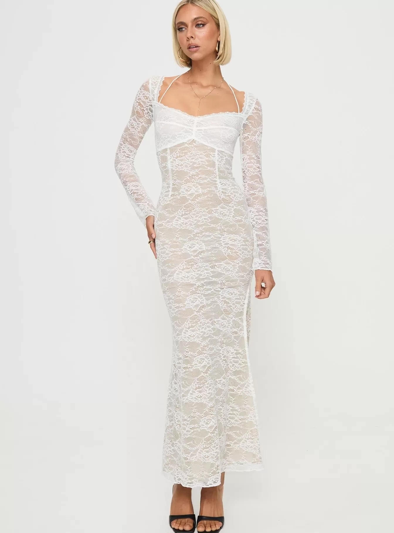 Princess Polly Maxi Dresses | Aubriella Lace Maxi Dress Cream