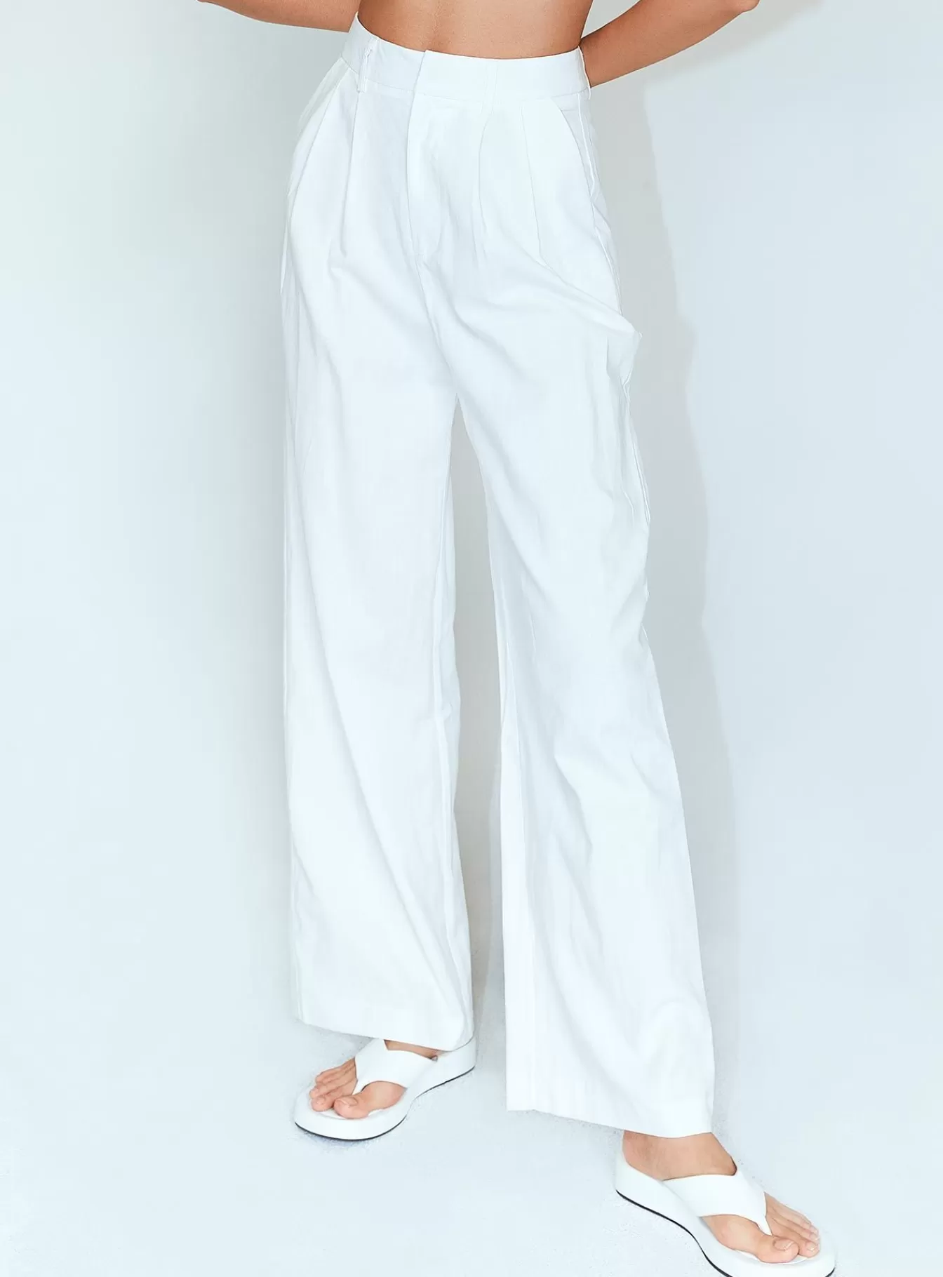 Princess Polly Pants | Ayla Linen Pants White