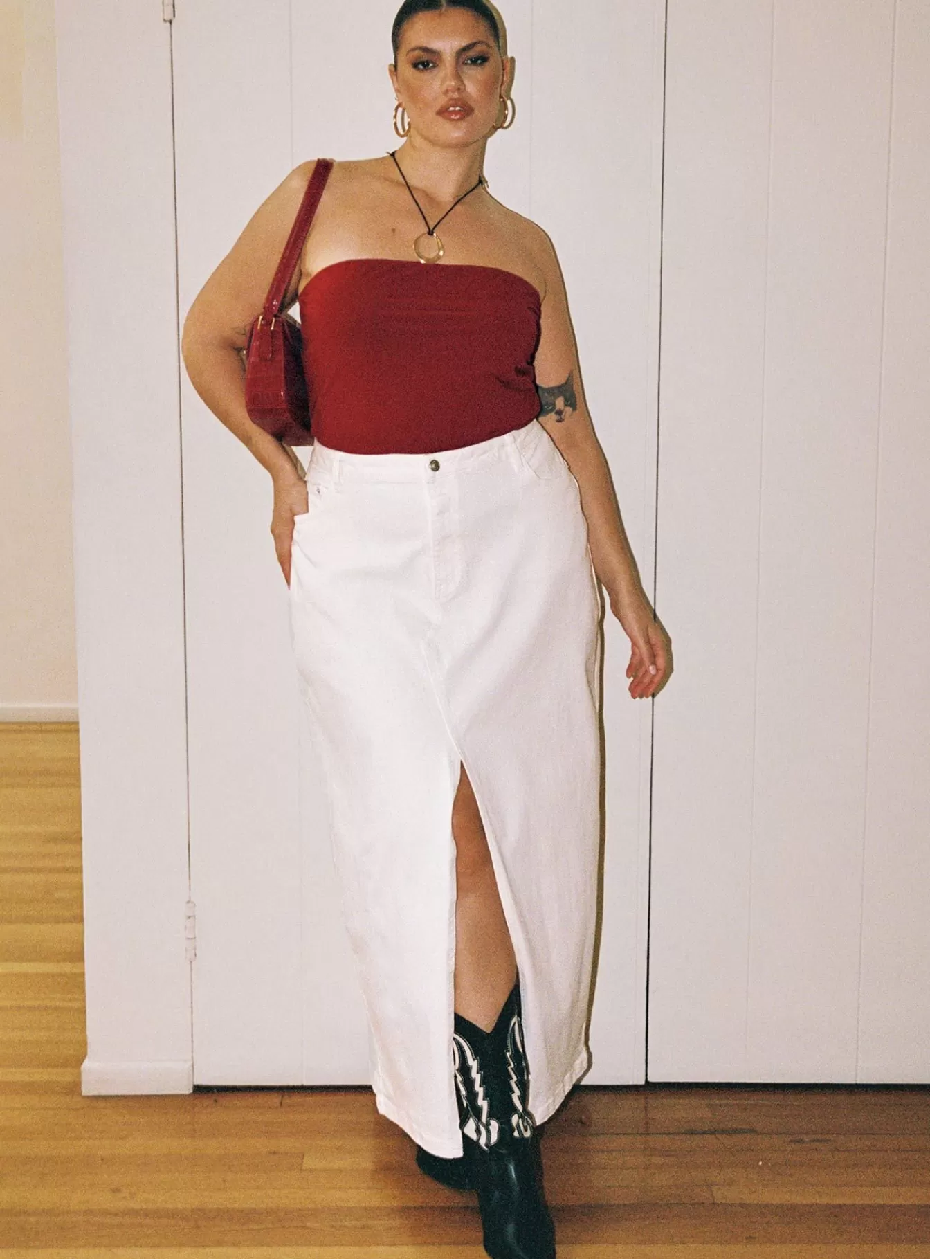 Princess Polly Skirts | Batkins Maxi Skirt Curve Cream