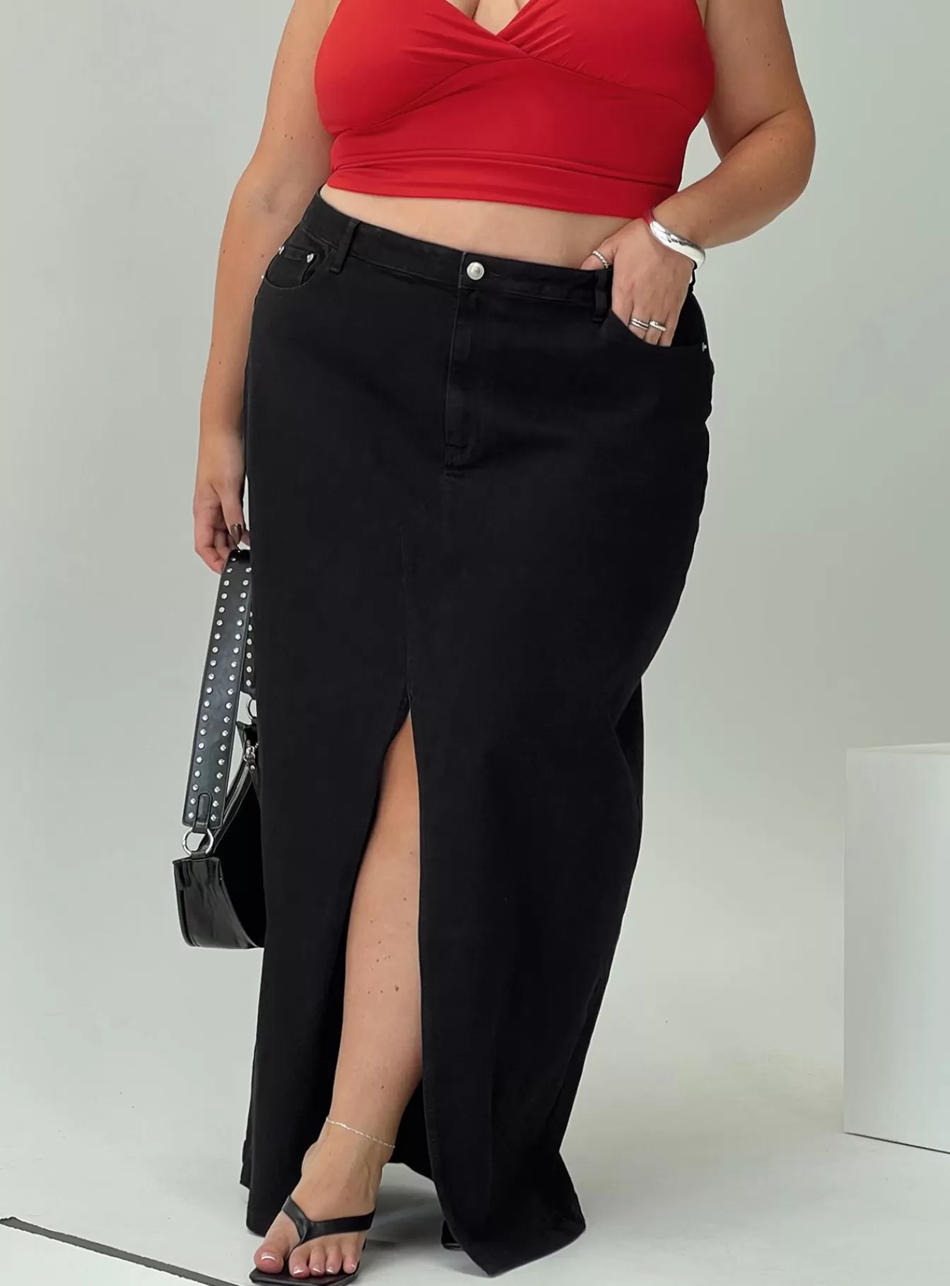 Princess Polly Skirts | Batkins Maxi Skirt Curve Black