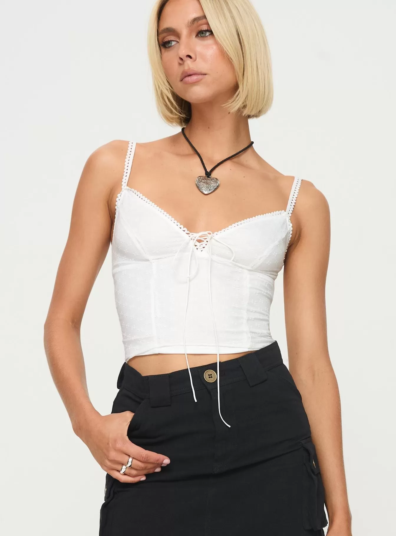 Princess Polly Crop Tops | Blame Game Top White