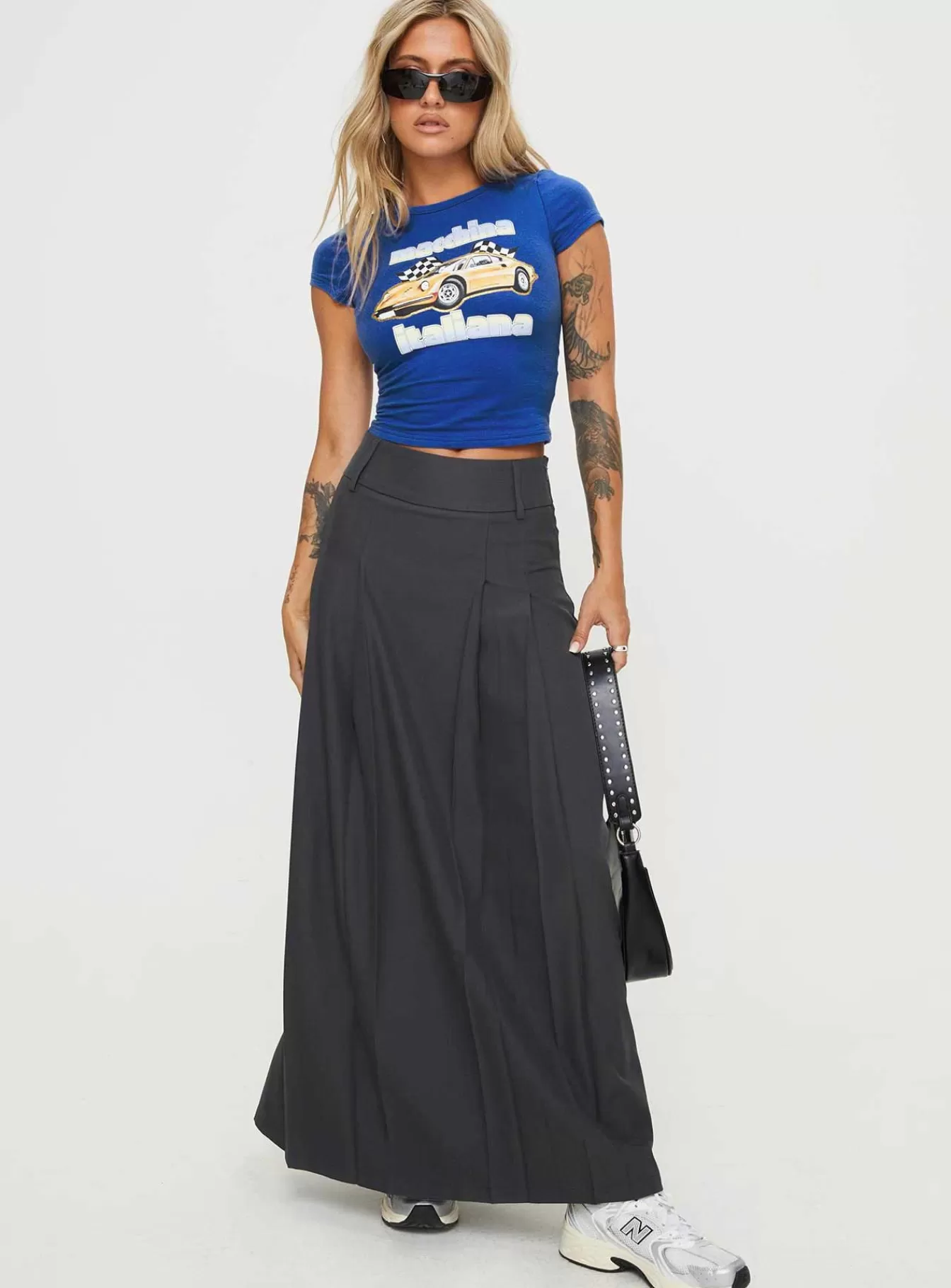 Princess Polly Skirts | Boss Girl Maxi Skirt Slate