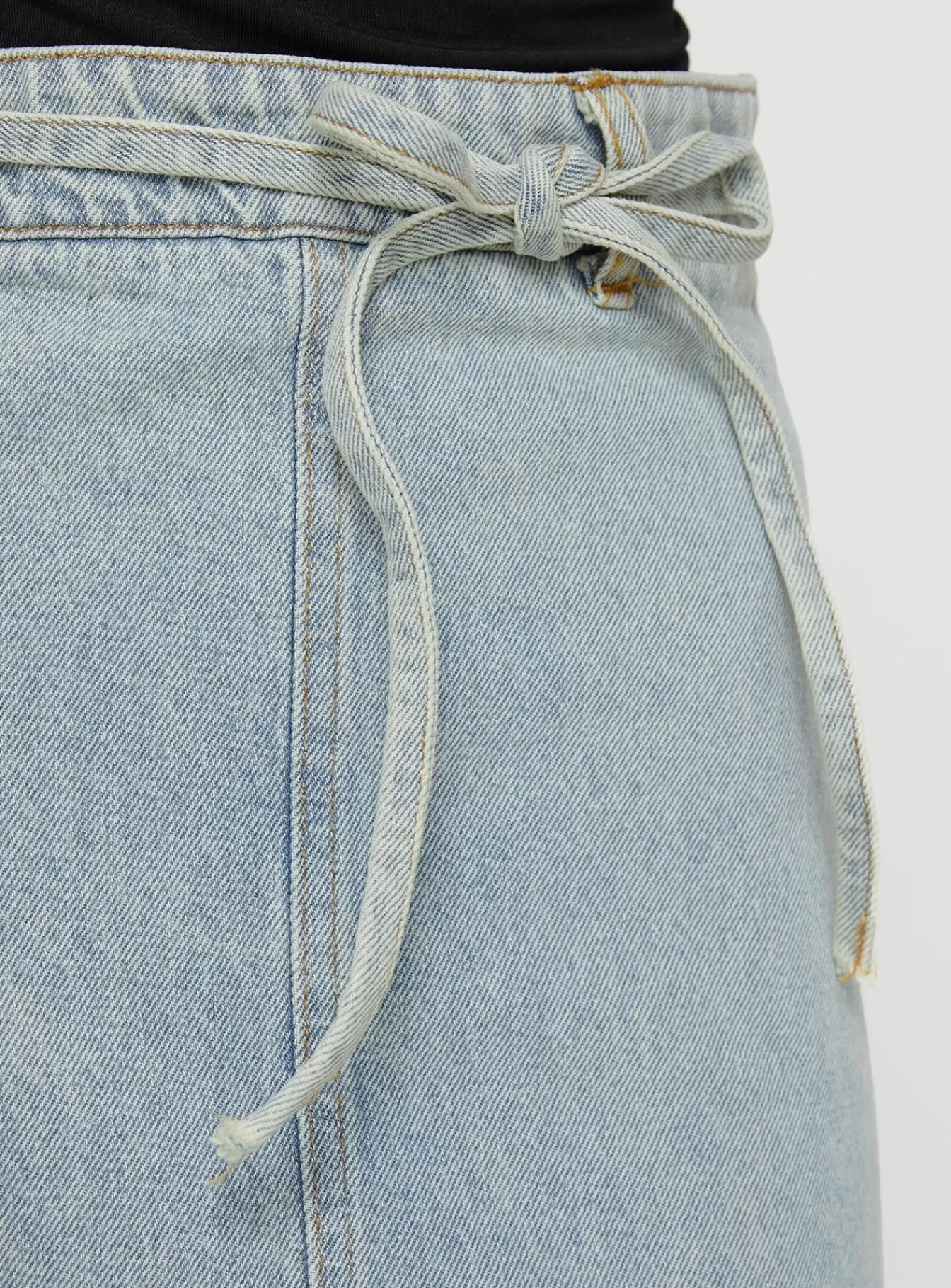 Princess Polly Skirts | Brandee Tie Front Denim Maxi Skirt Light Wash Light Blue Wash
