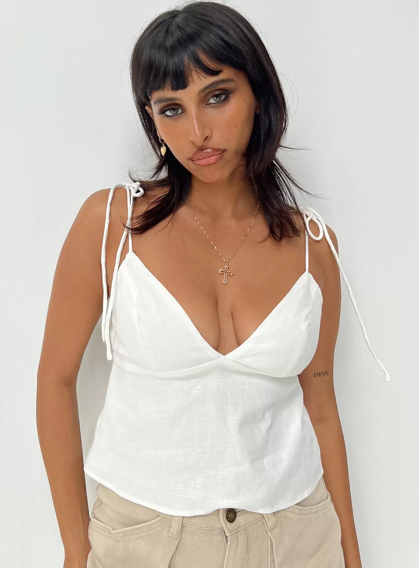Princess Polly Crop Tops | Brearley Top White