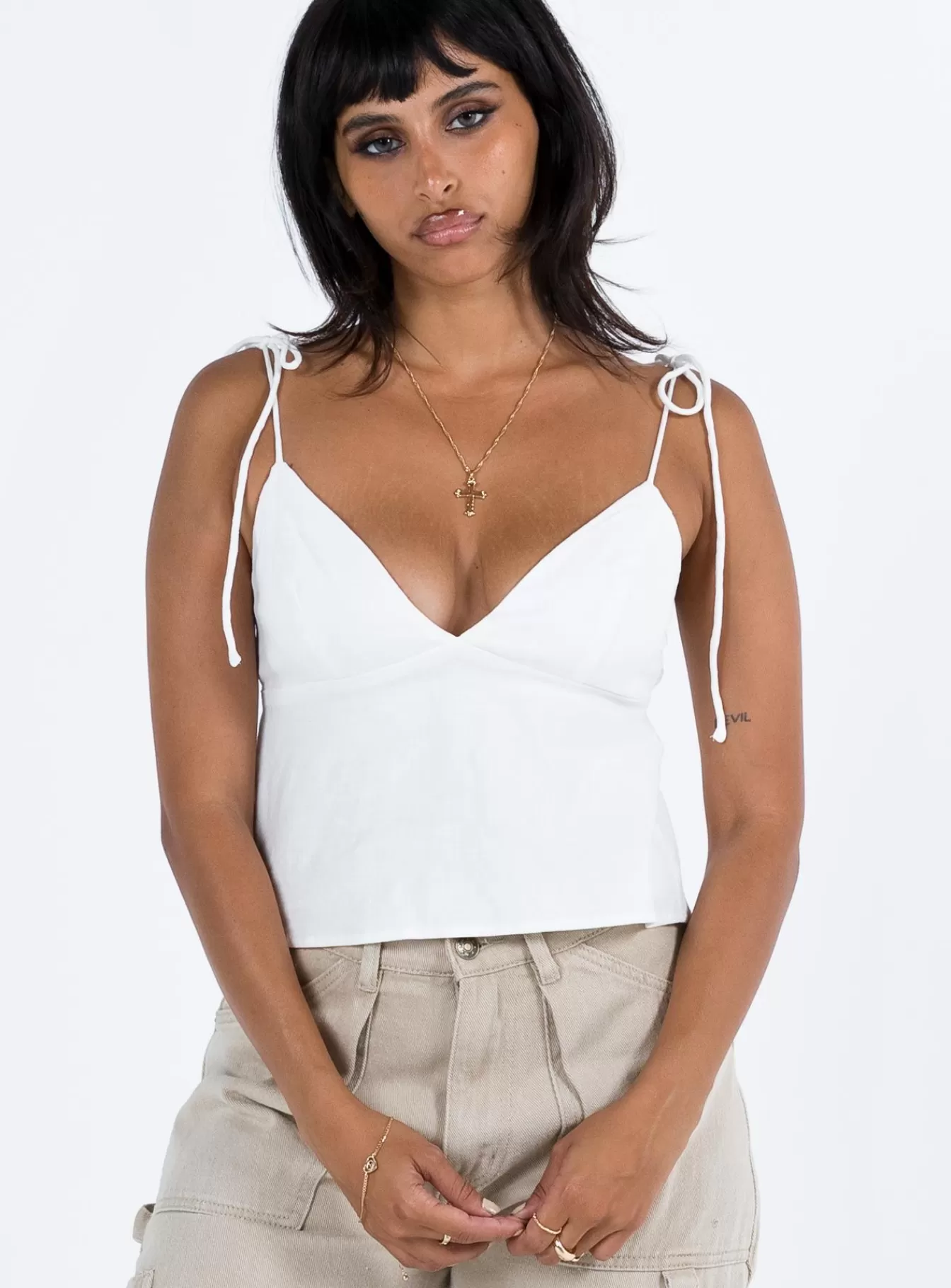 Princess Polly Crop Tops | Brearley Top White