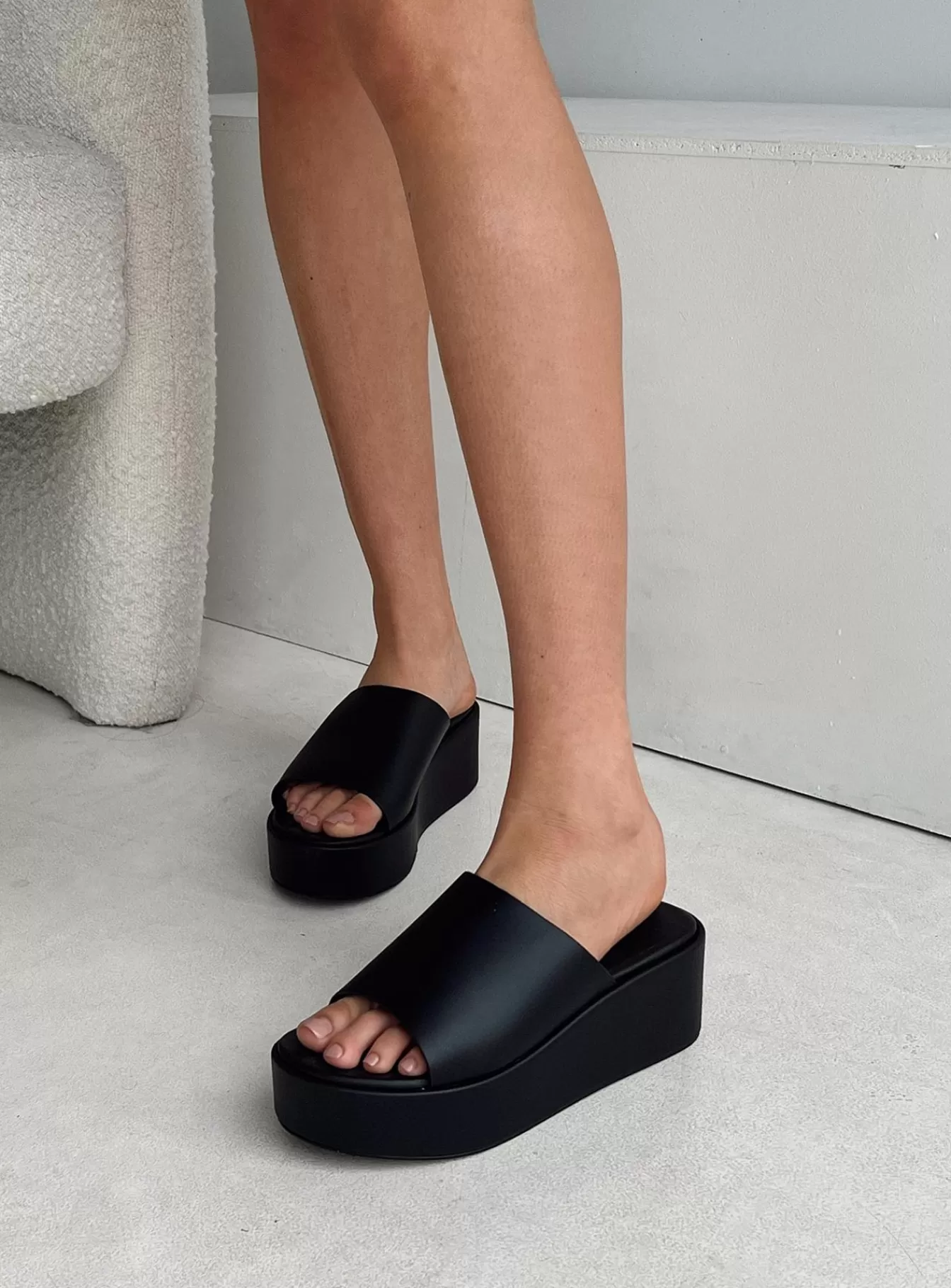 Princess Polly Lower Impact | Britta Platform Heels Black