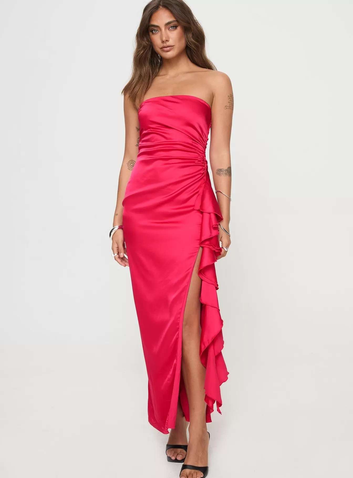 Princess Polly Maxi Dresses | Callita Strapless Maxi Dress Red