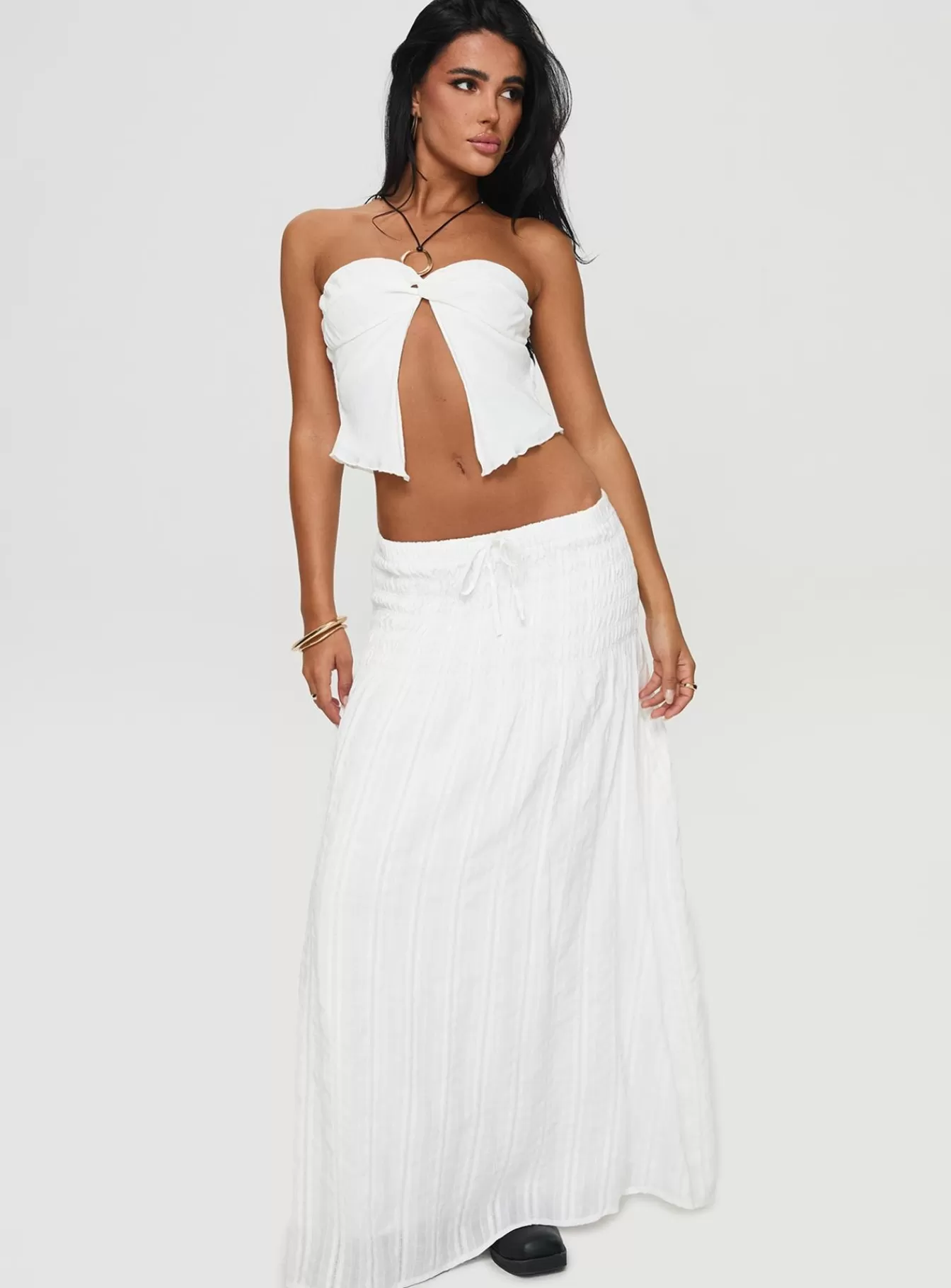 Princess Polly Skirts | Carana Maxi Skirt White