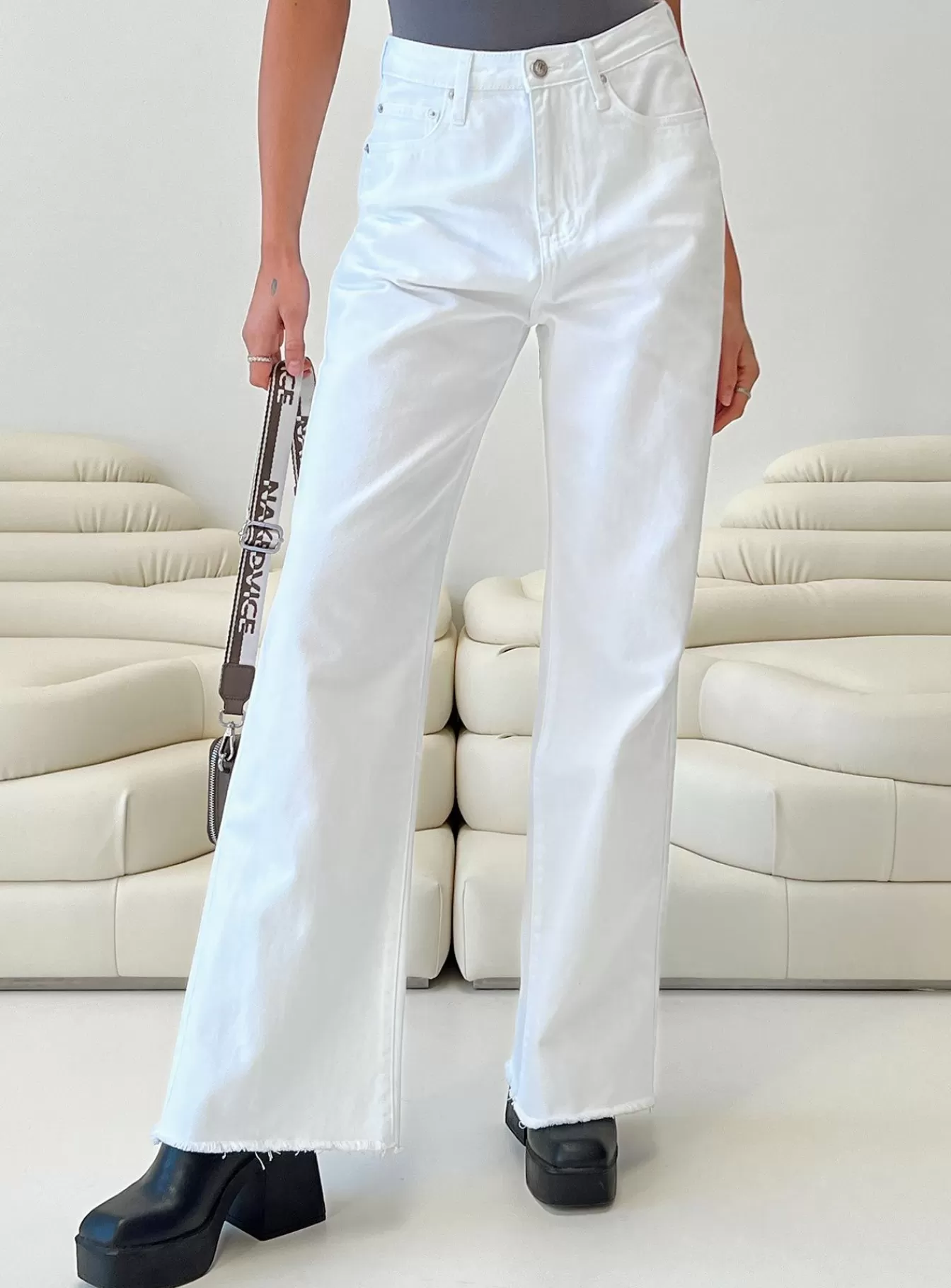 Princess Polly Jeans | Carey Denim Jeans White
