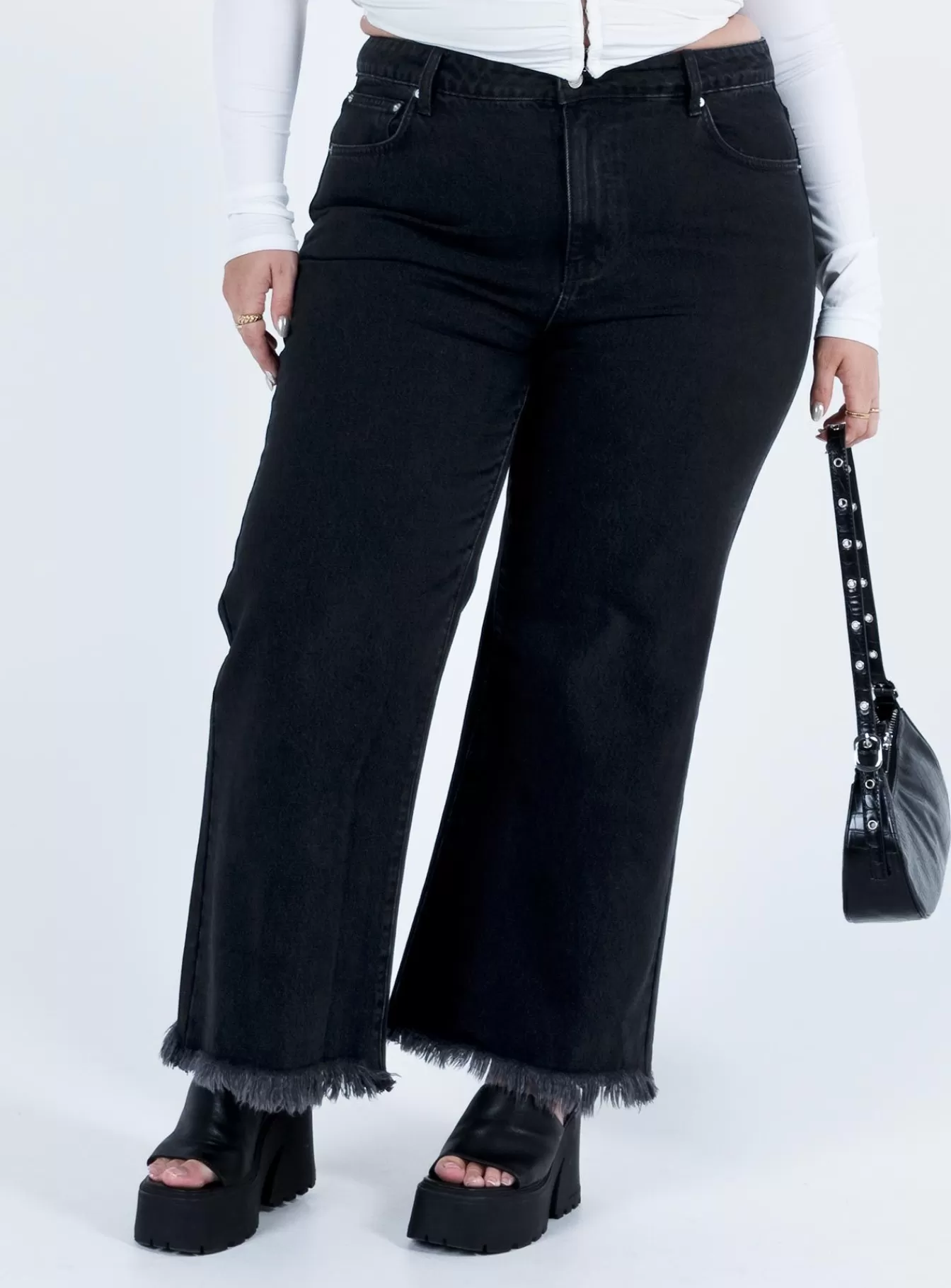 Princess Polly Jeans | Carey Denim Jeans Curve Black