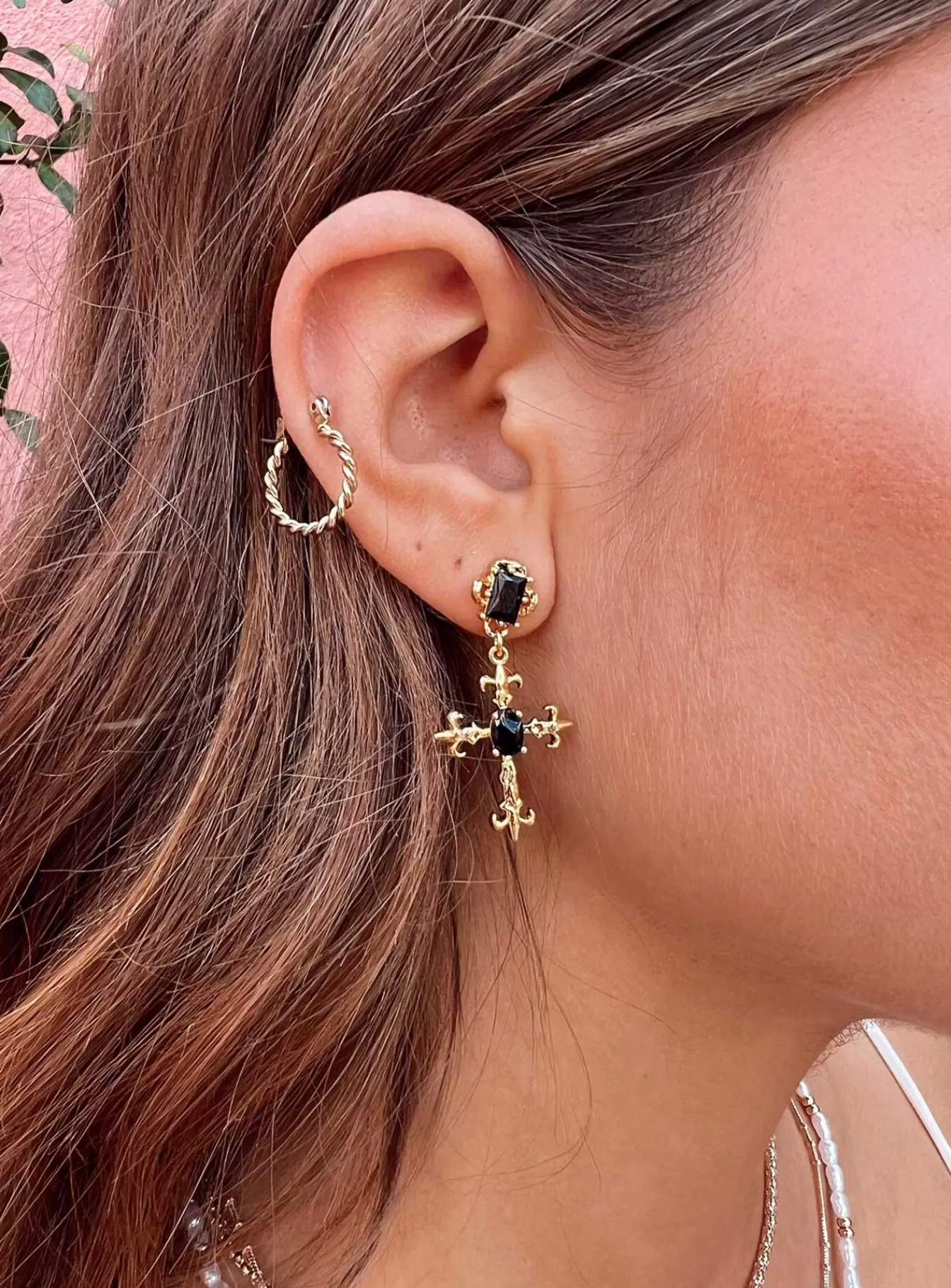 Princess Polly Lower Impact | Castial Earrings / Black Gold