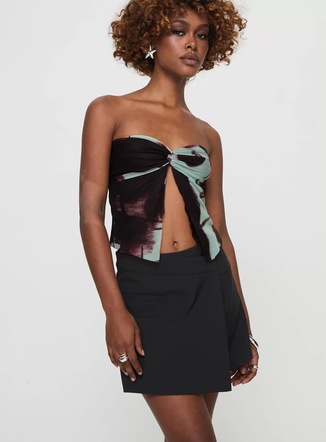 Princess Polly Mini Skirts | Castio Skort Black