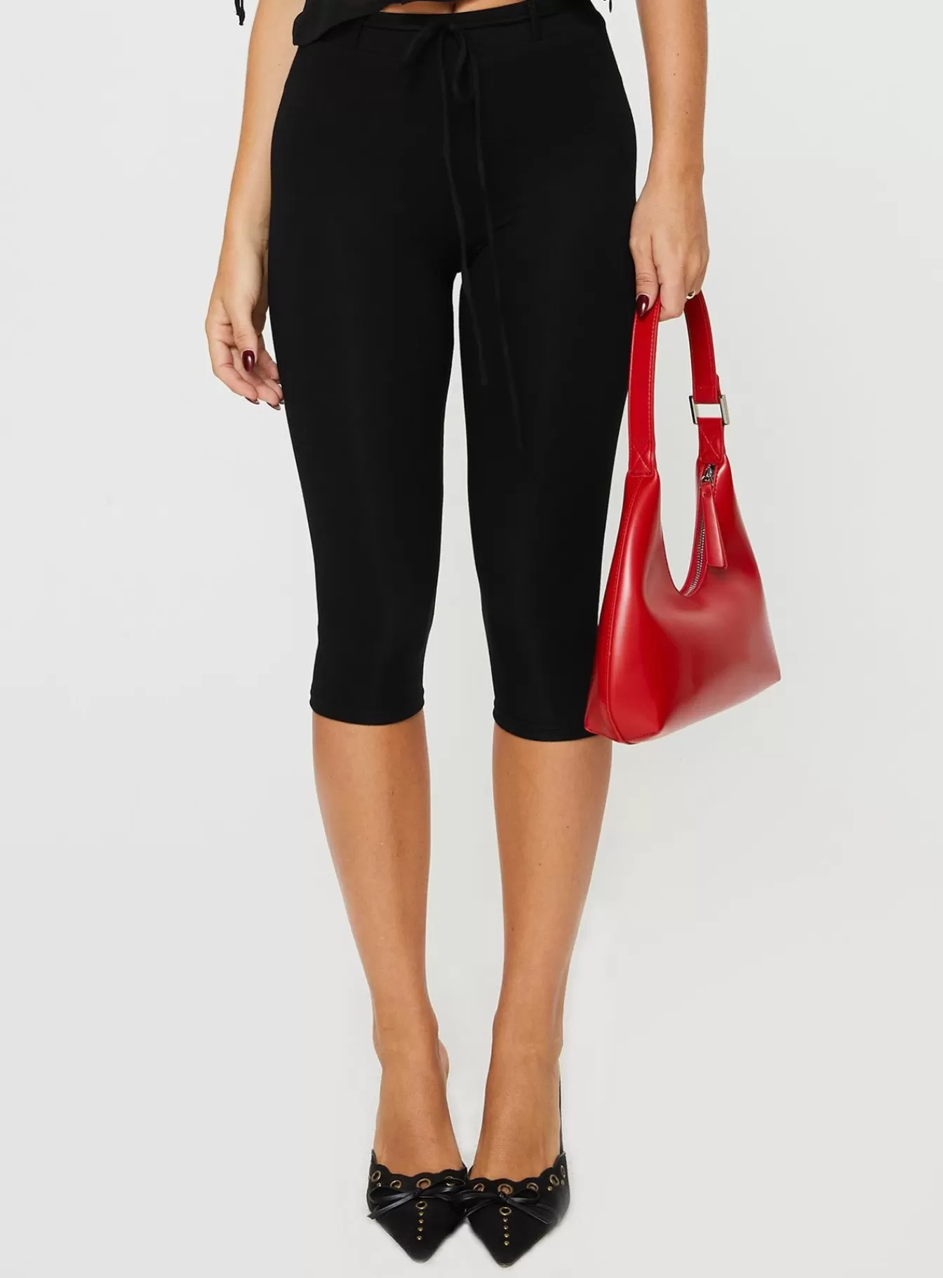 Princess Polly Pants | Cayte Capris Black