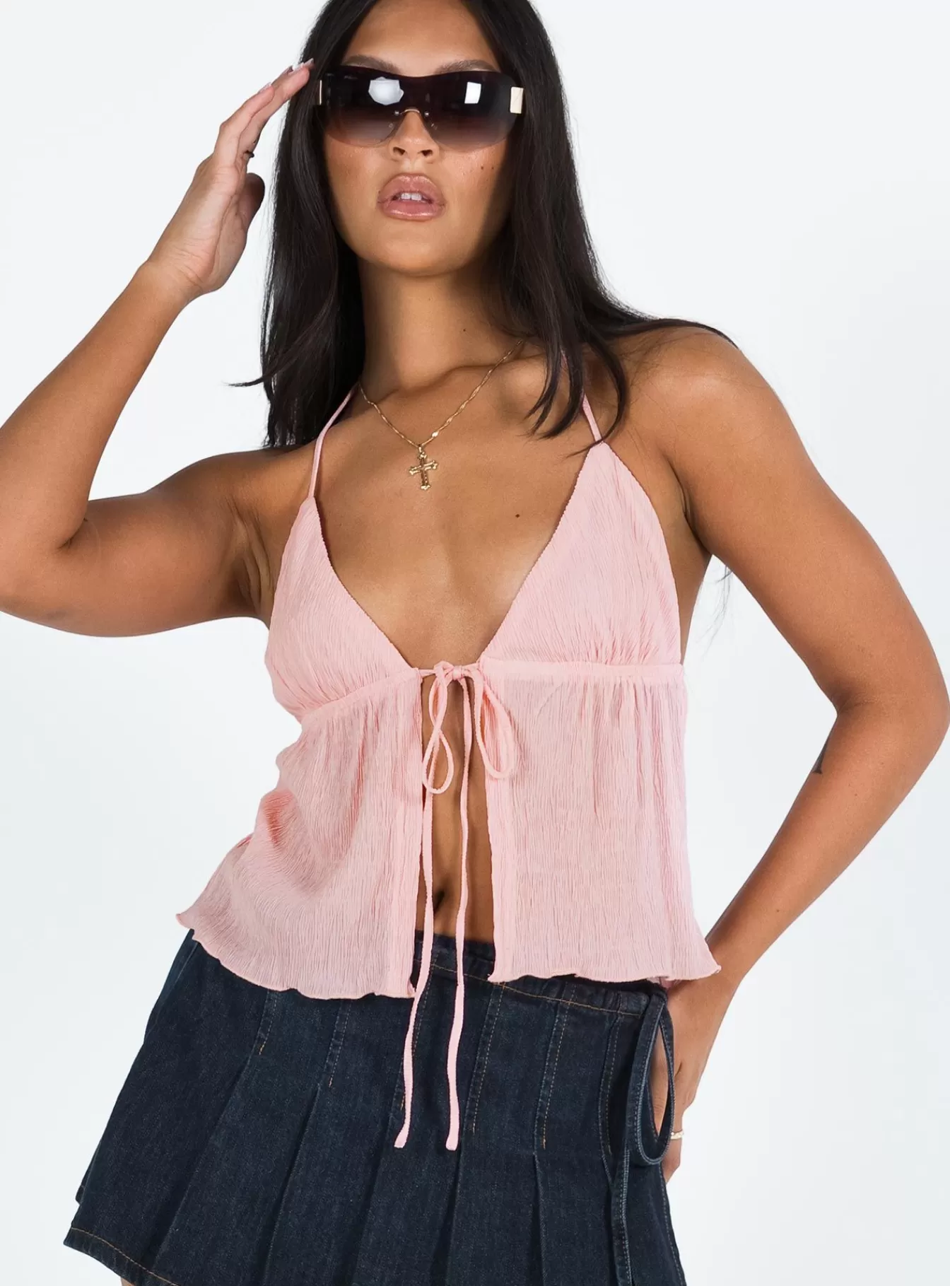 Princess Polly Crop Tops | Chantria Top Lower Impact Pink