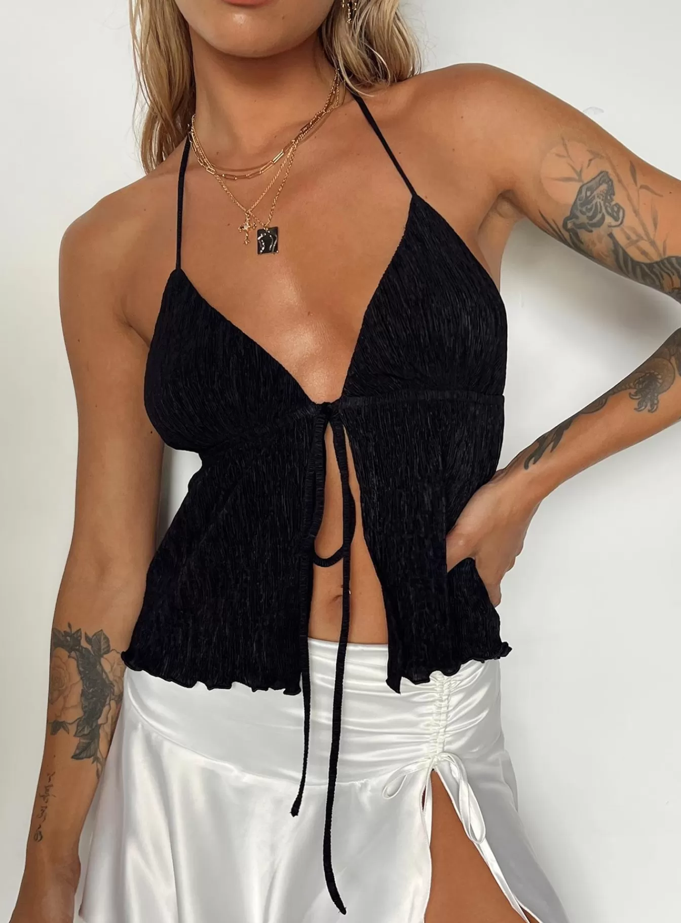 Princess Polly Crop Tops | Chantria Top Lower Impact Black
