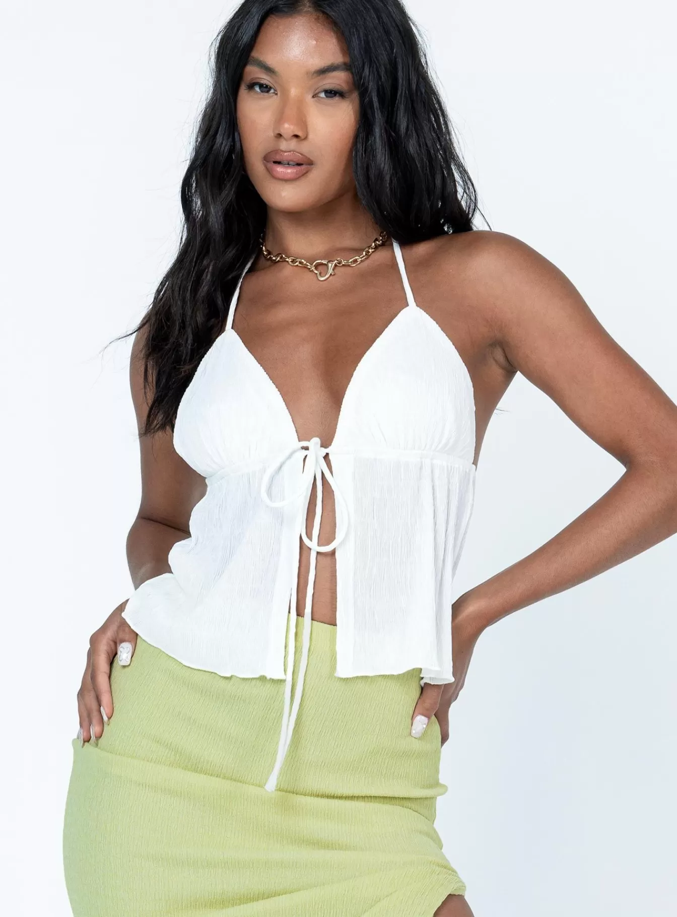 Princess Polly Crop Tops | Chantria Top Lower Impact White