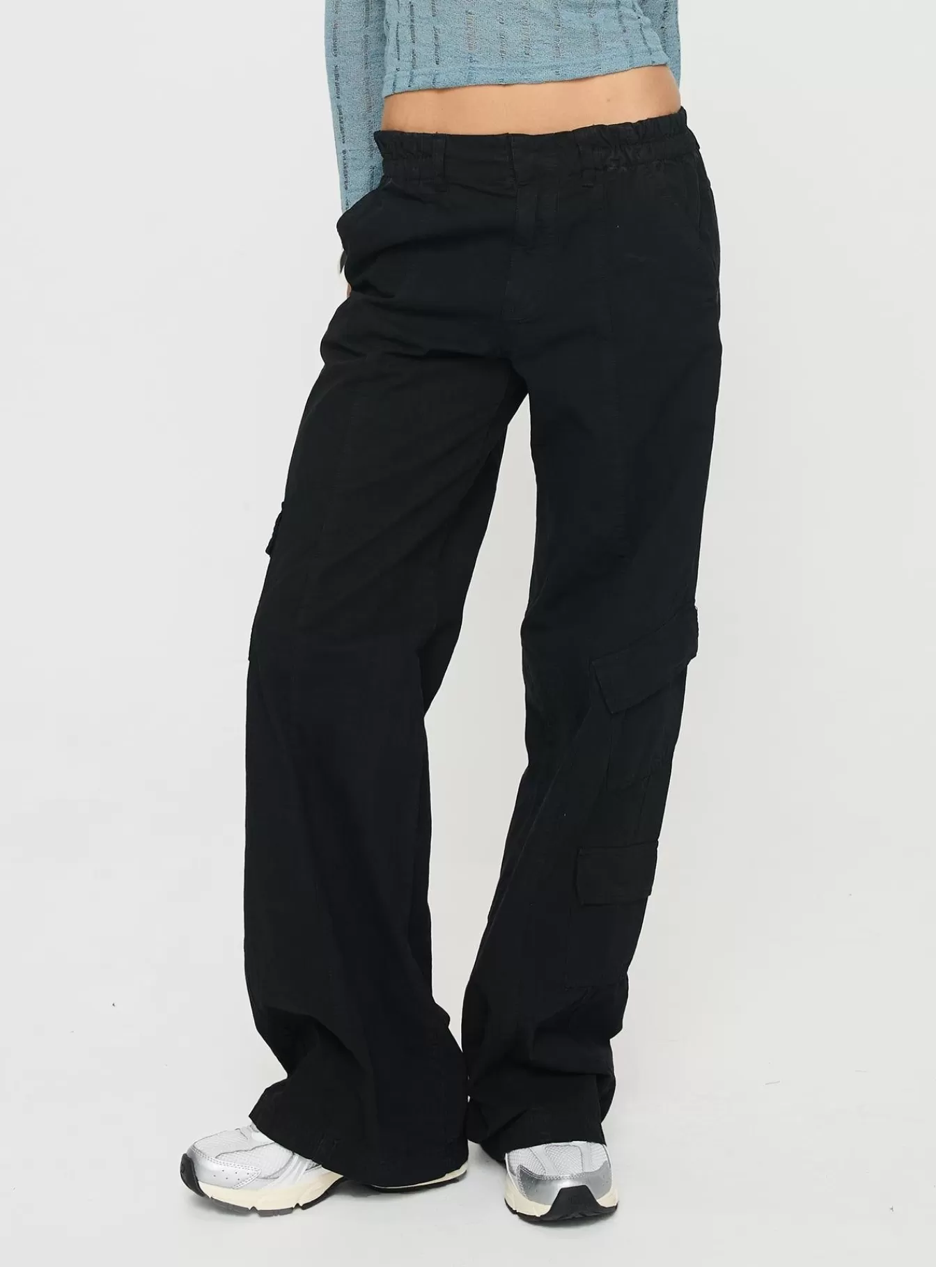 Princess Polly Pants | Chicker Mid Ride Pants Black