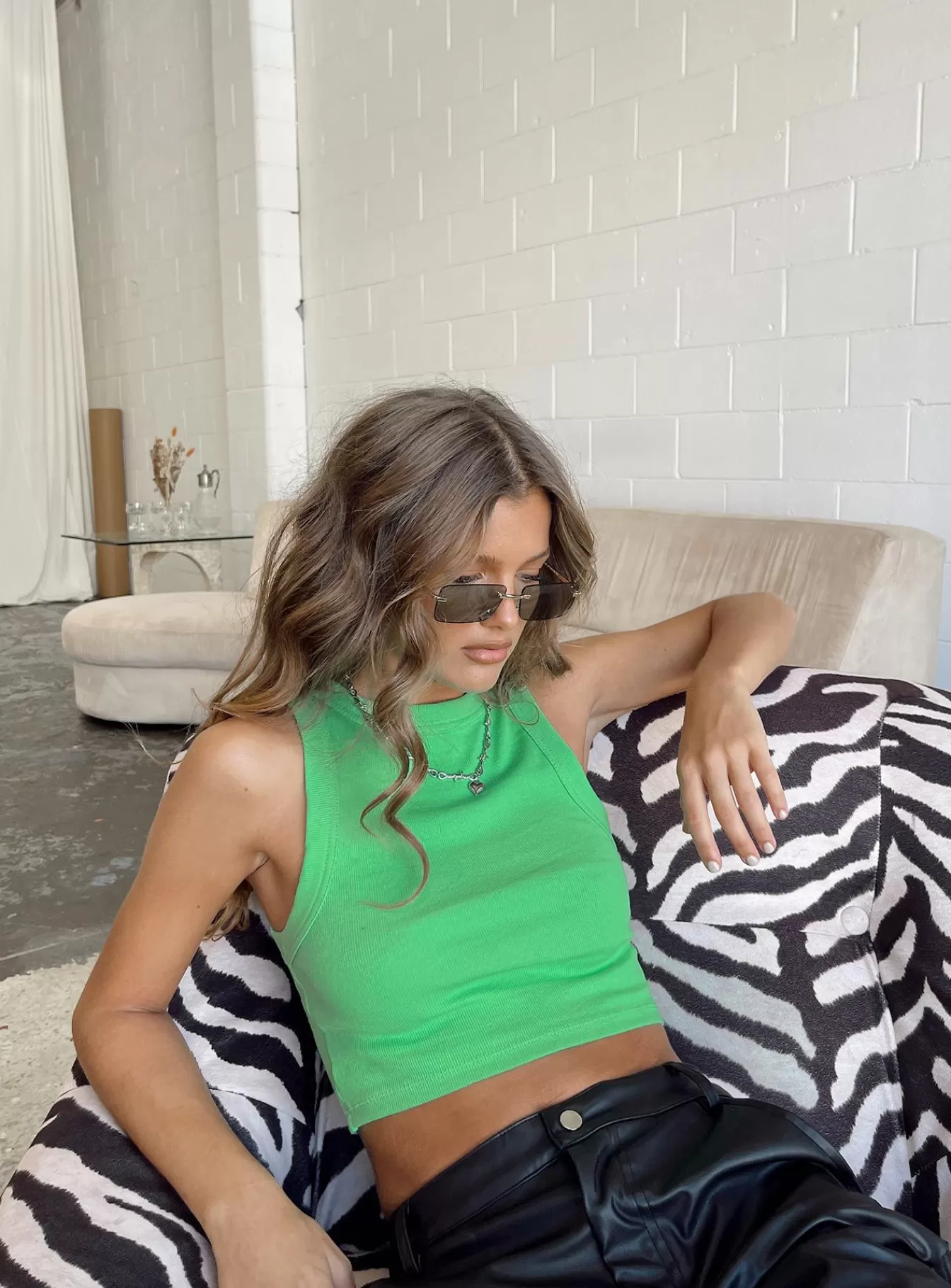 Princess Polly Casual Tops | Classic Tank Top Green