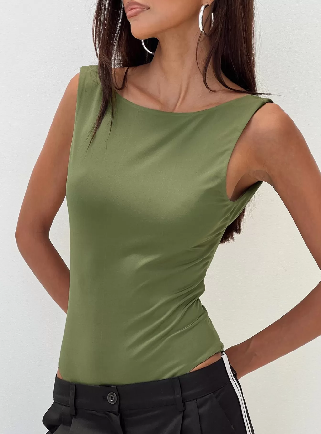 Princess Polly Casual Tops | Coomba Backless Bodysuit Green