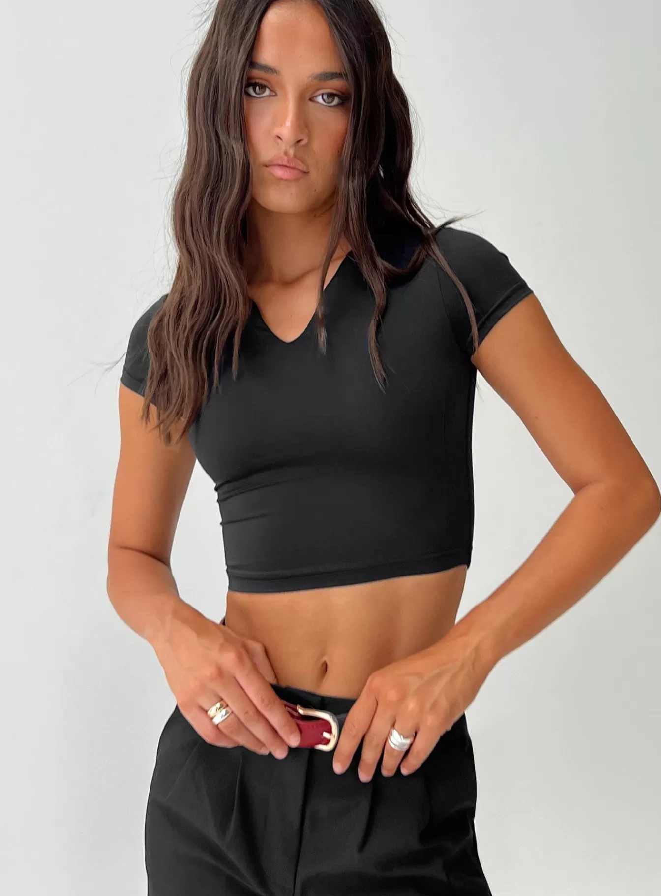 Princess Polly Casual Tops | Darius Top Black
