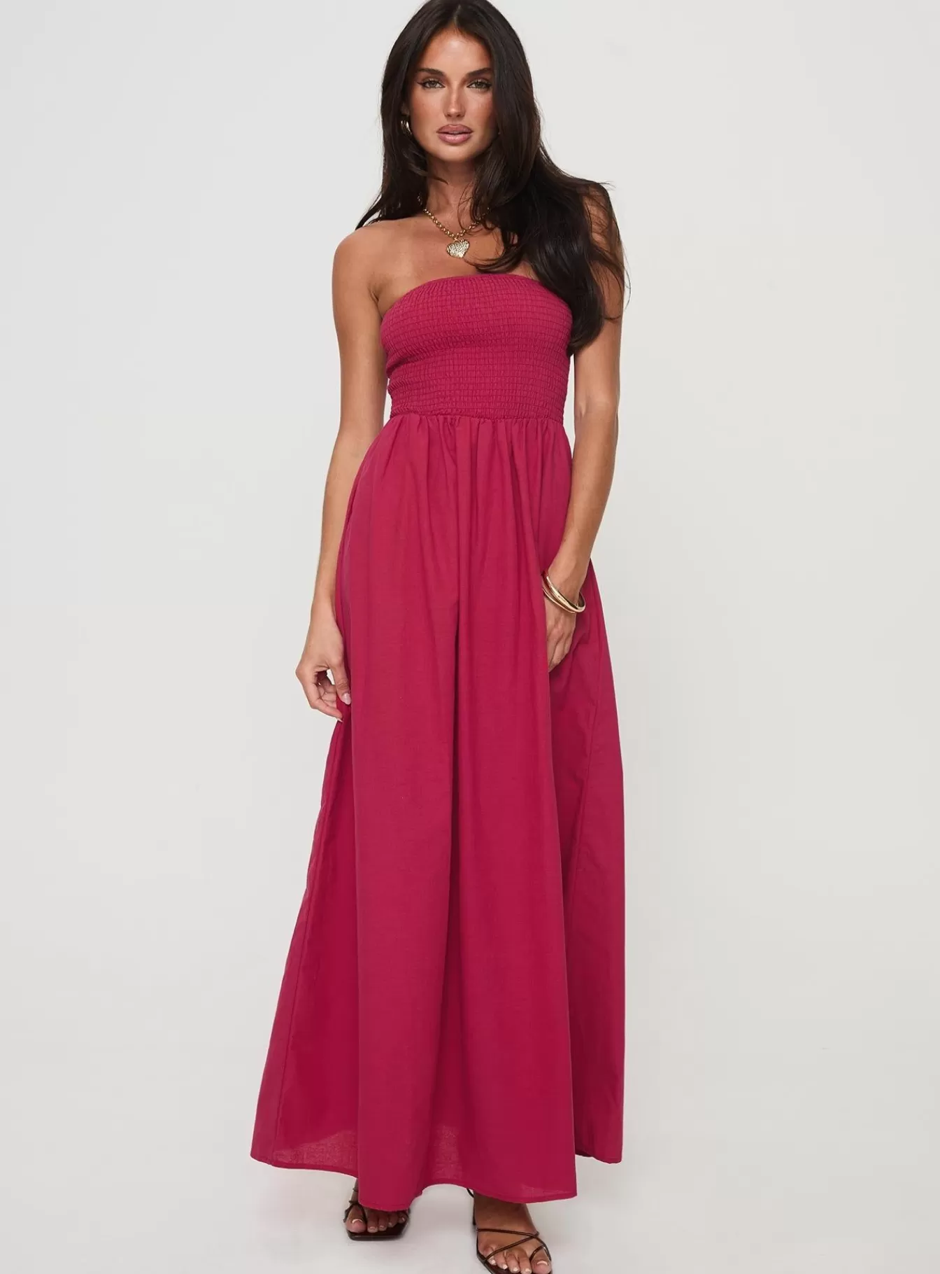 Princess Polly Maxi Dresses | Dayona Strapless Maxi Dress Red