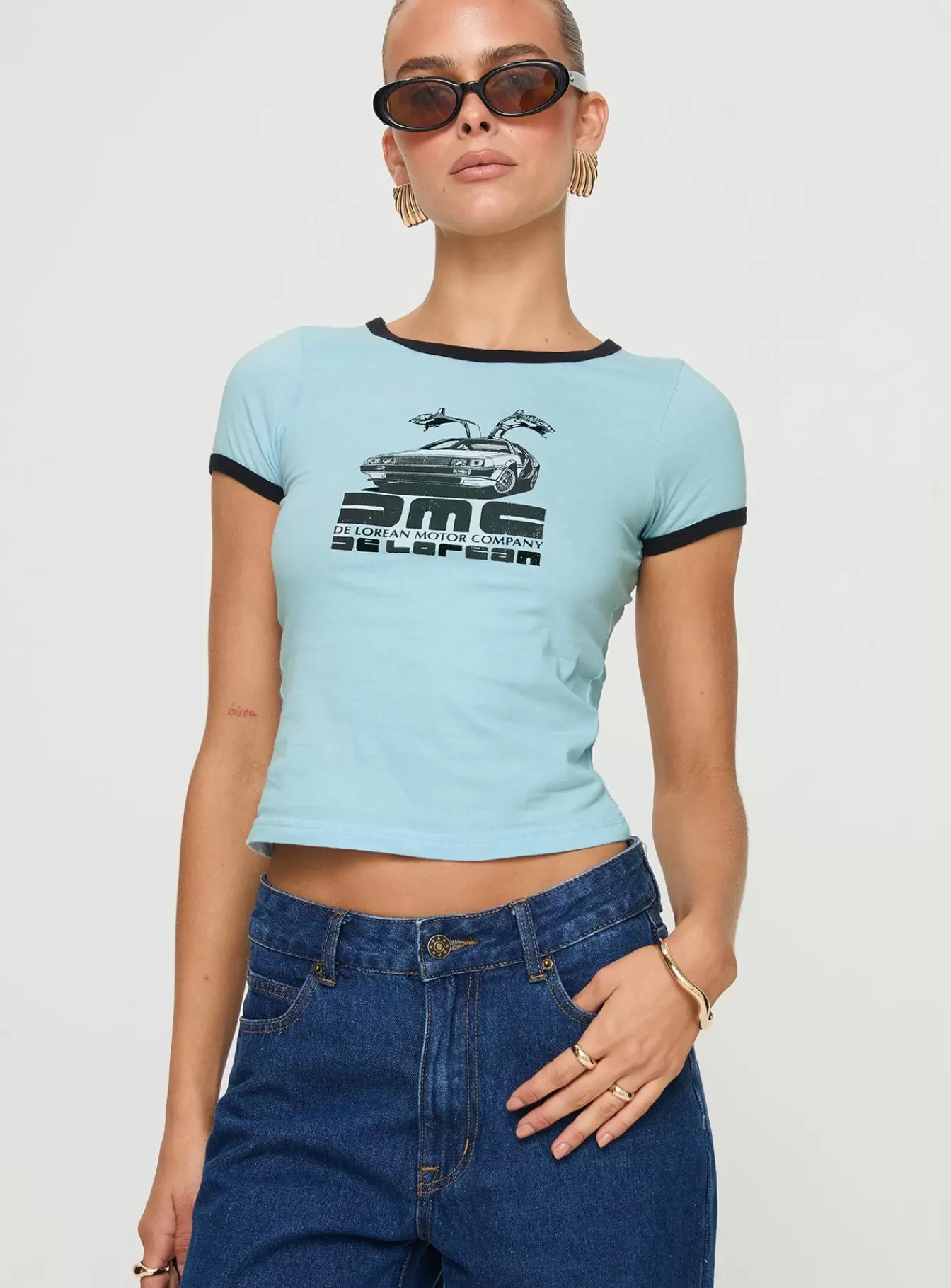 Princess Polly Spring Tops | Delorean Tee Blue