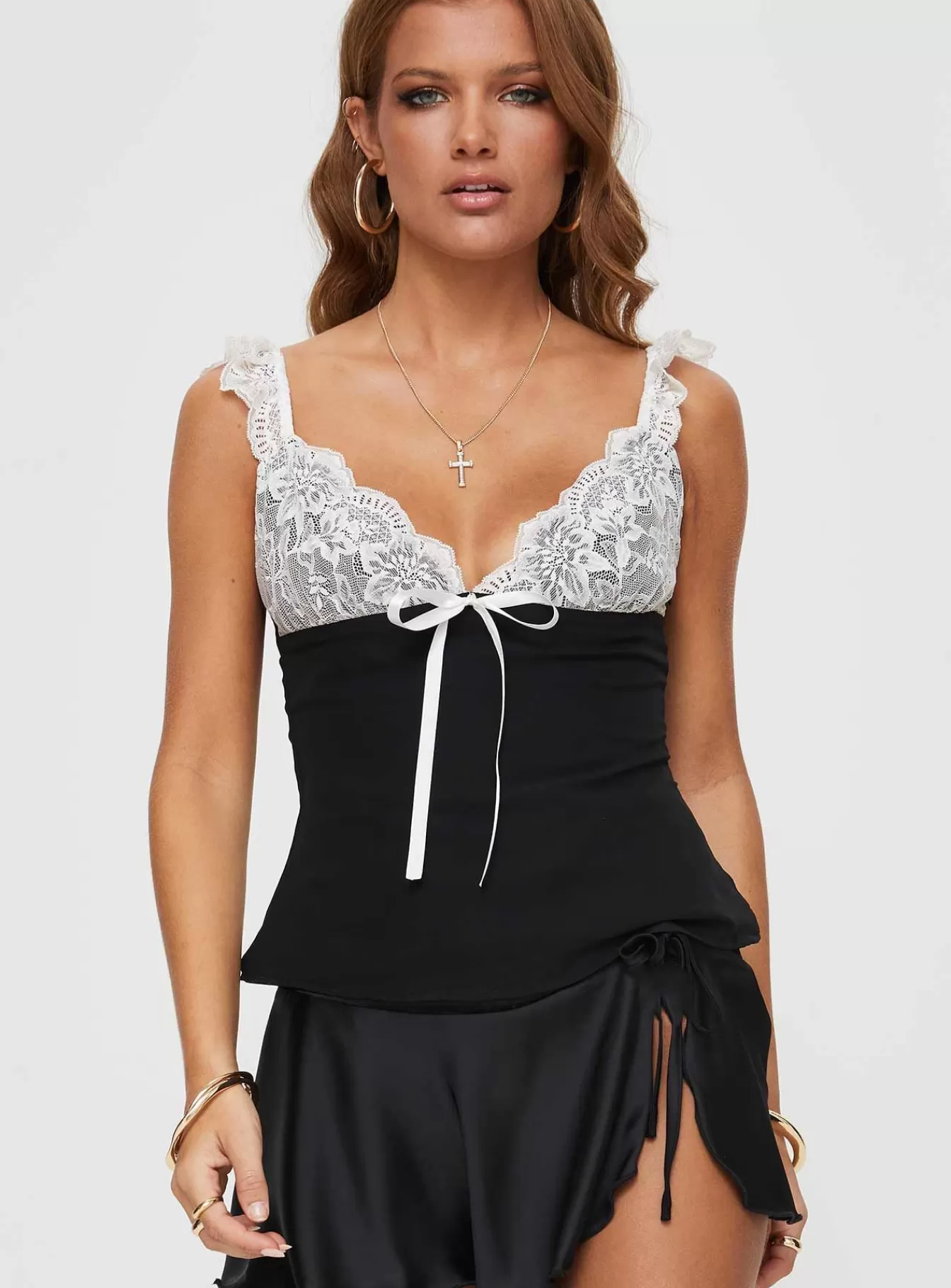 Princess Polly Crop Tops | Delvonte Top Black