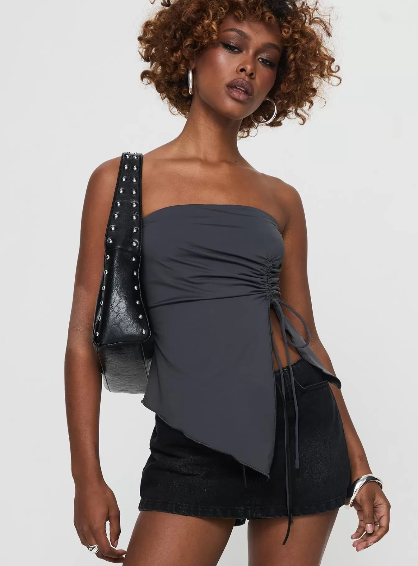 Princess Polly Spring Tops | Dessy Strapless Top Slate