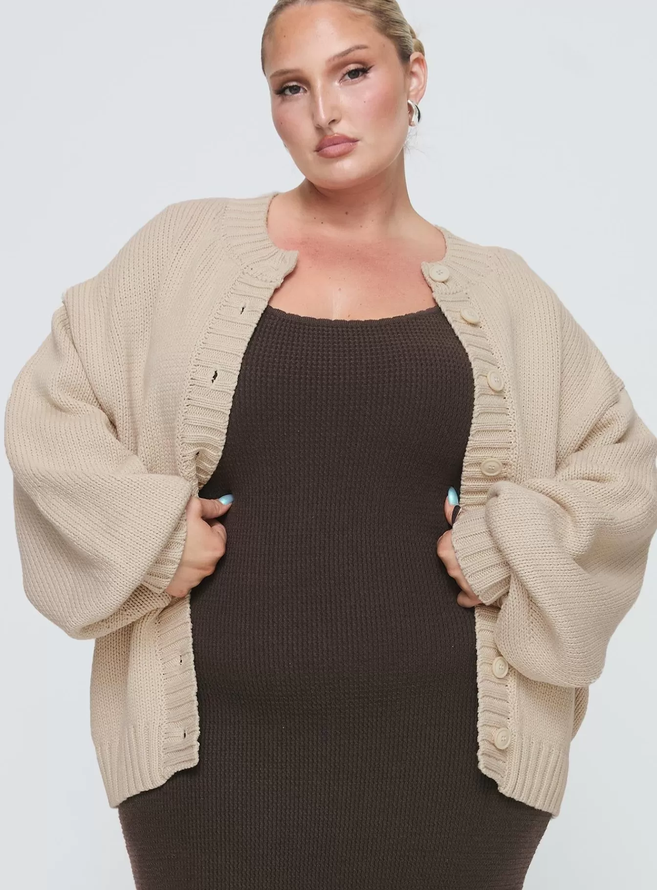 Princess Polly Knitted Sweaters | Edern Cardigan Curve Cream