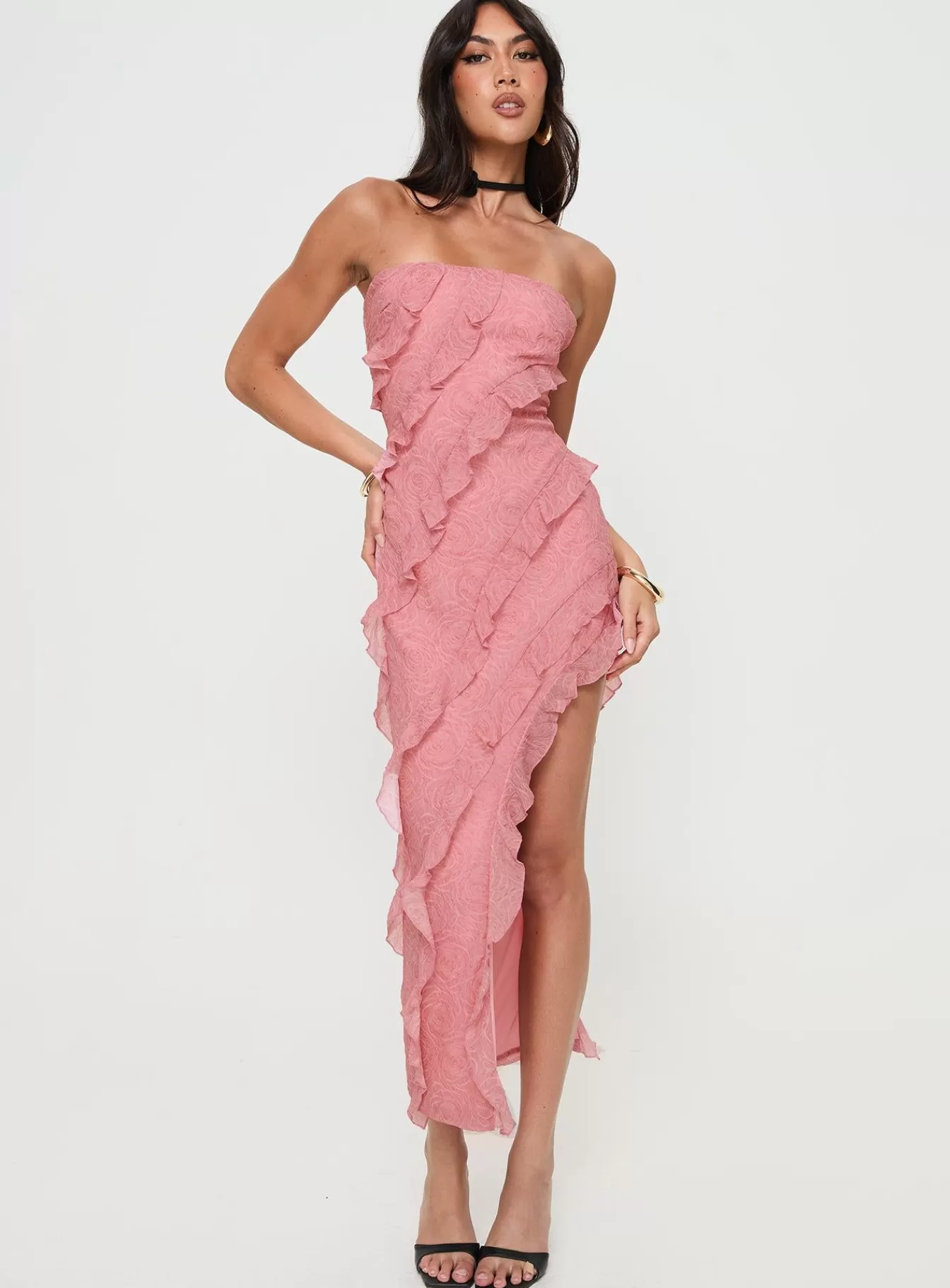 Princess Polly Midi Dresses | Elestria Strapless Midi Dress Pink