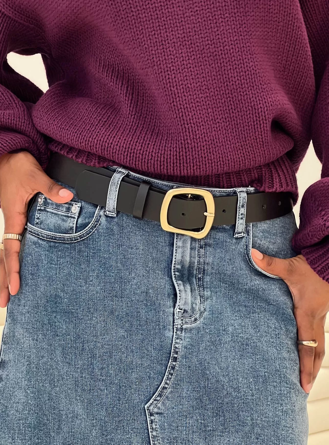 Princess Polly Lower Impact | Ellys Belt Black