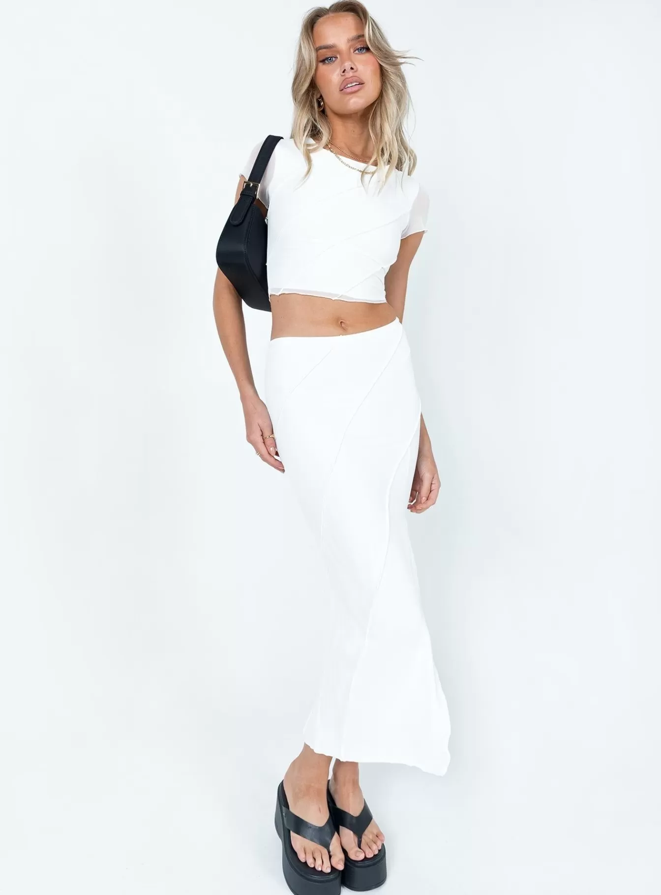 Princess Polly Skirts | Erika Midi Skirt White