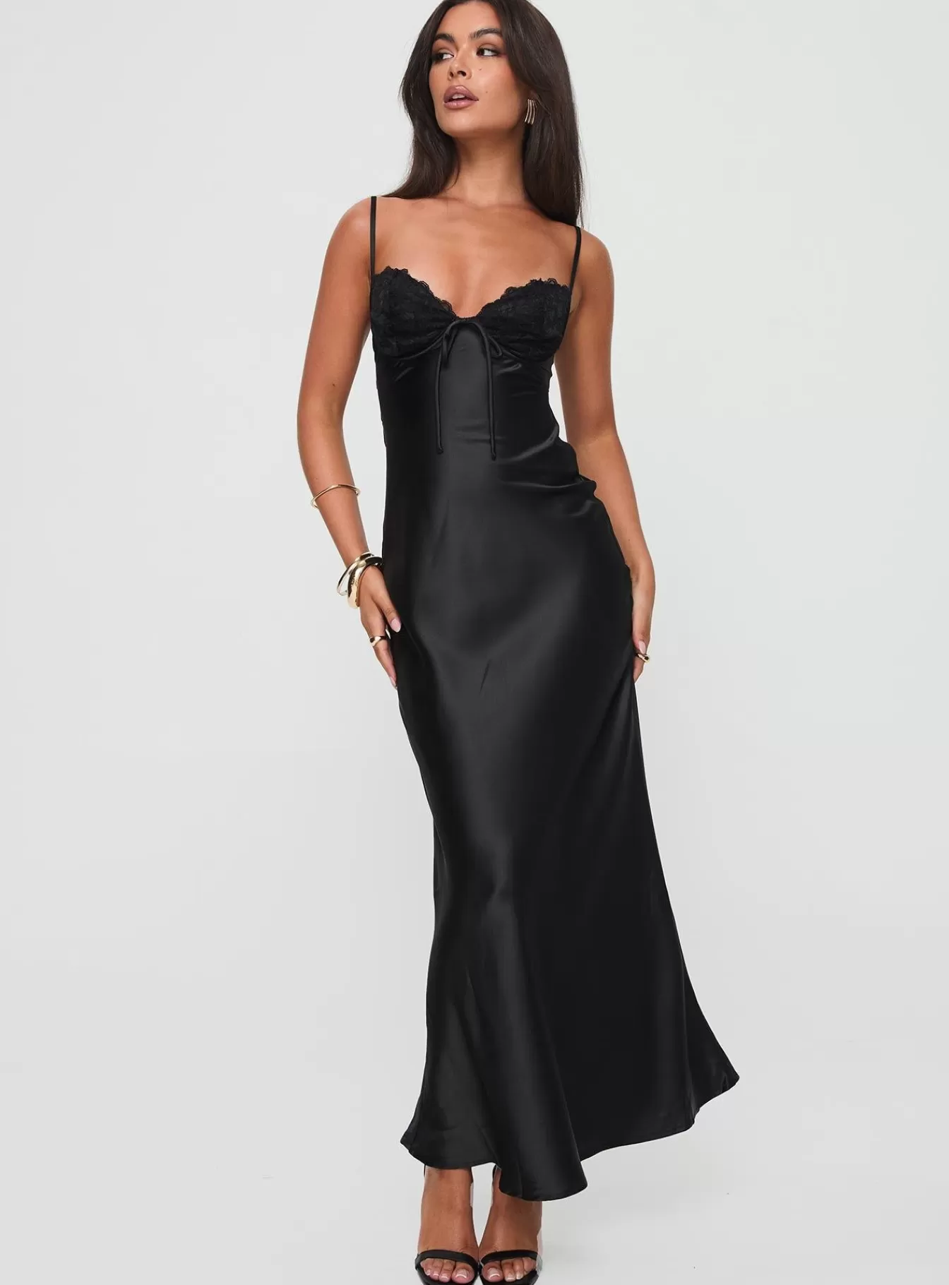 Princess Polly Maxi Dresses | Fadyen Bias Cut Maxi Dress Black