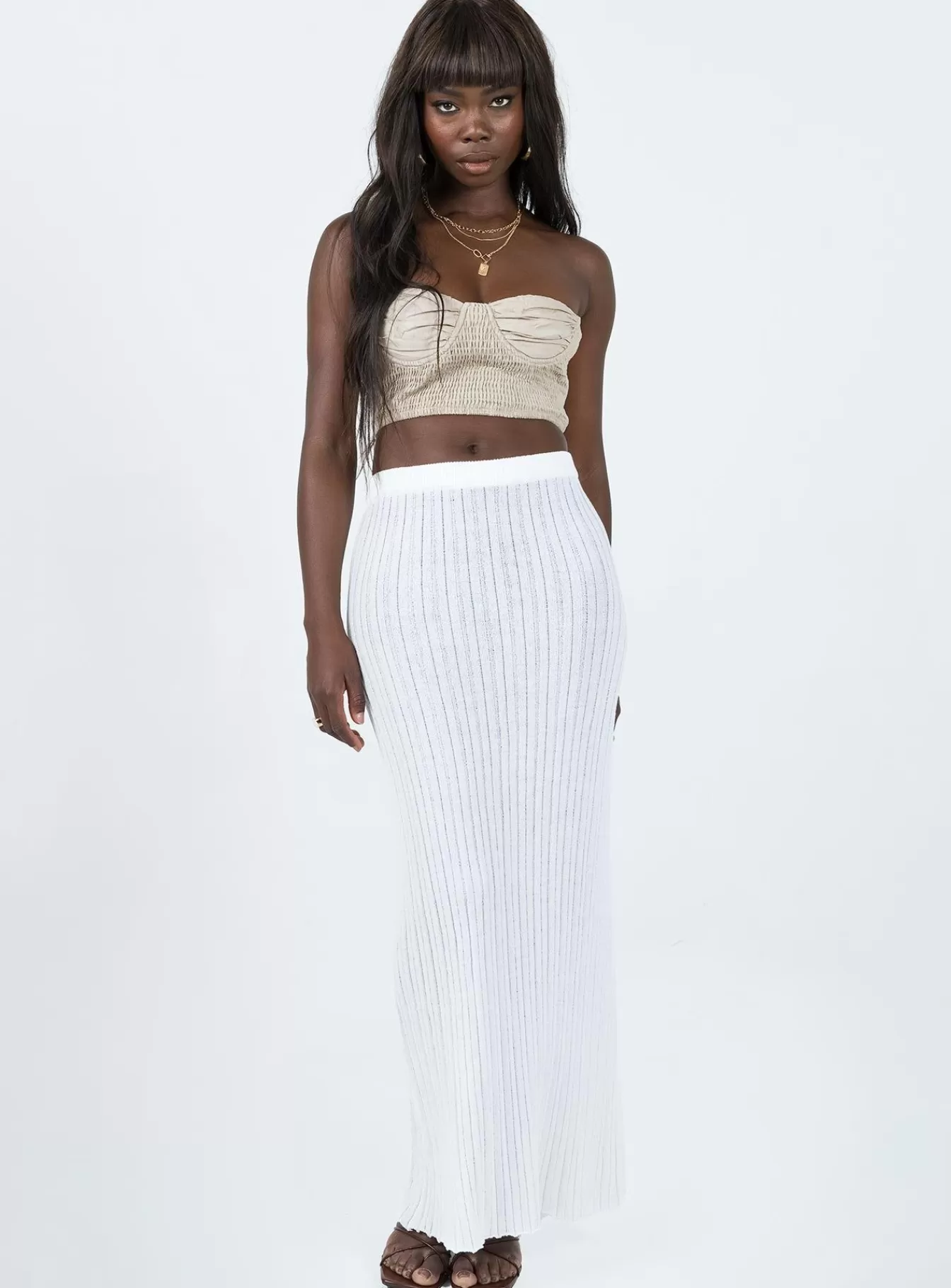 Princess Polly Crop Tops | Fontaine Strapless Top Beige