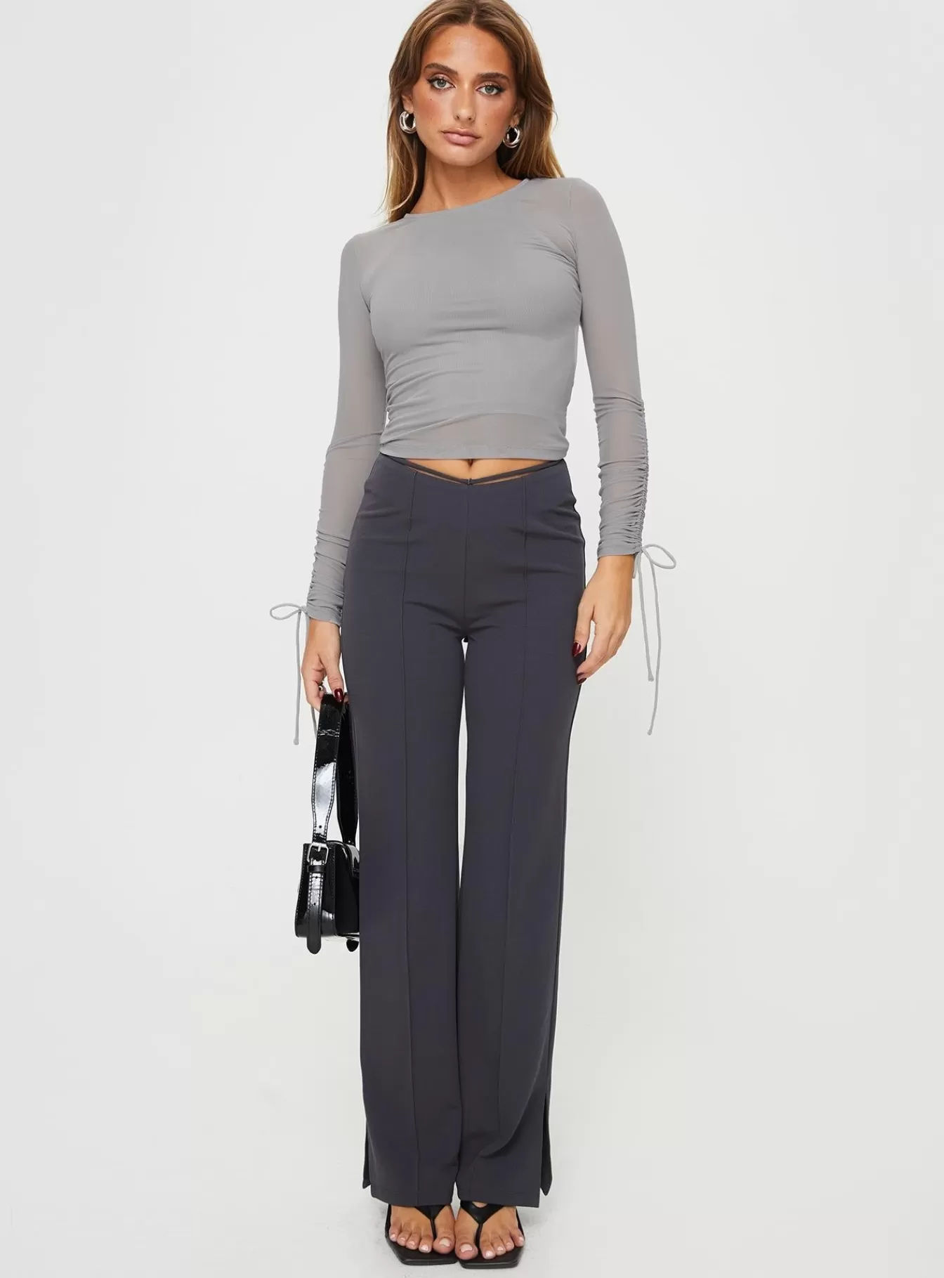 Princess Polly Pants | Gerwig Pants Slate