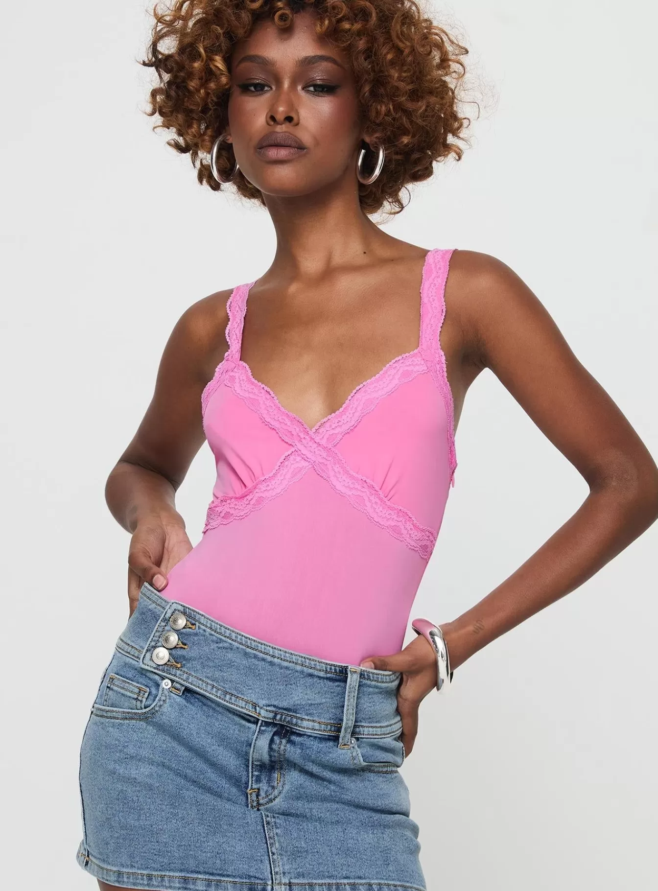 Princess Polly Party Tops | Girlz Bodysuit Pink