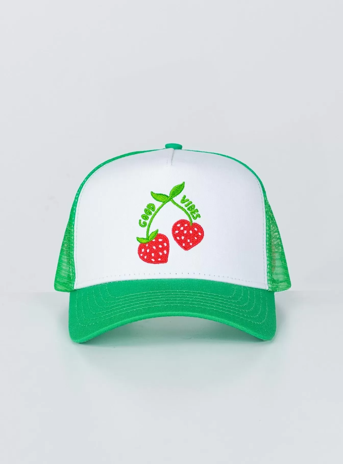 Princess Polly Hats | Good Vibes Trucker Hat Green