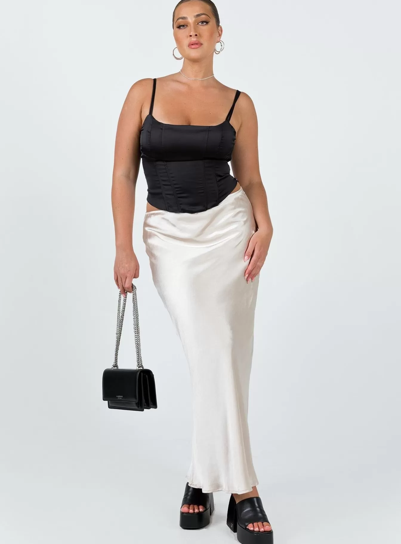 Princess Polly Skirts | Haley Maxi Skirt Champagne