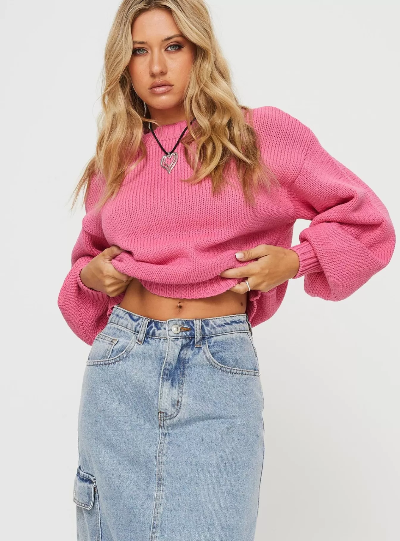 Princess Polly Knitted Sweaters | Harmony Knit Sweater Pop Pink