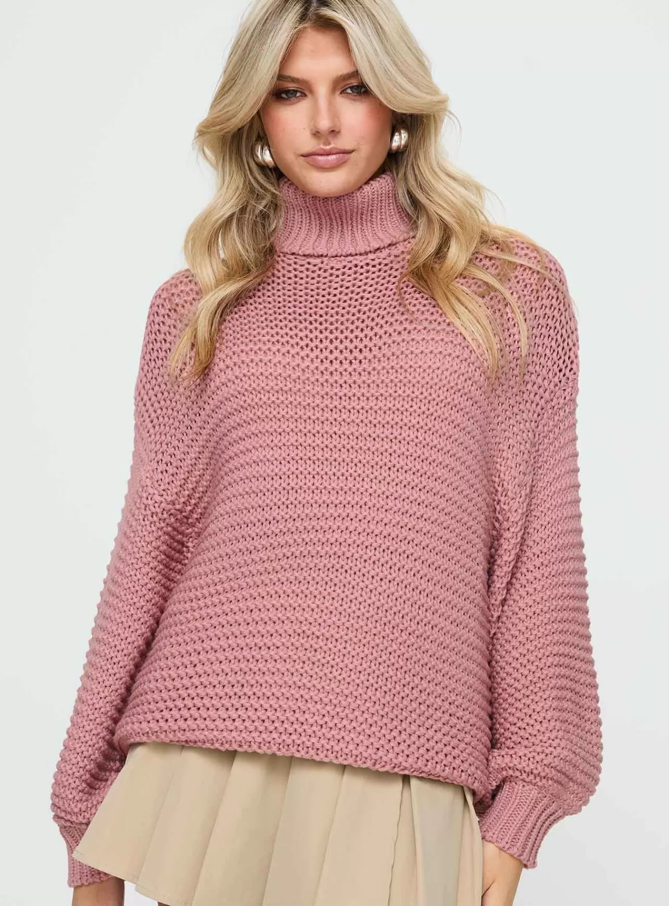 Princess Polly Knitted Sweaters | Hayworth Turtle Neck Sweater Pink