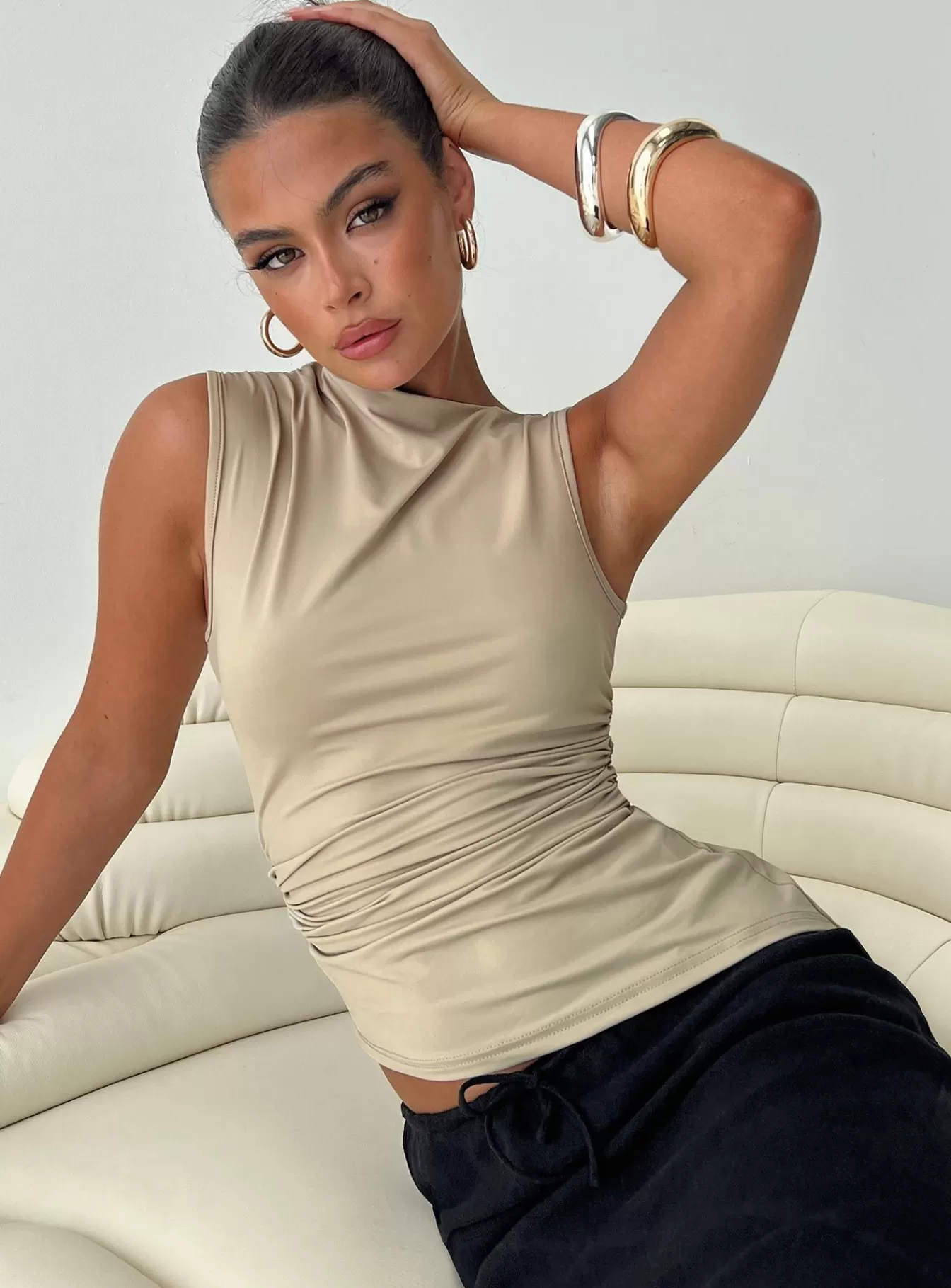 Princess Polly Casual Tops | Jassie Top Beige