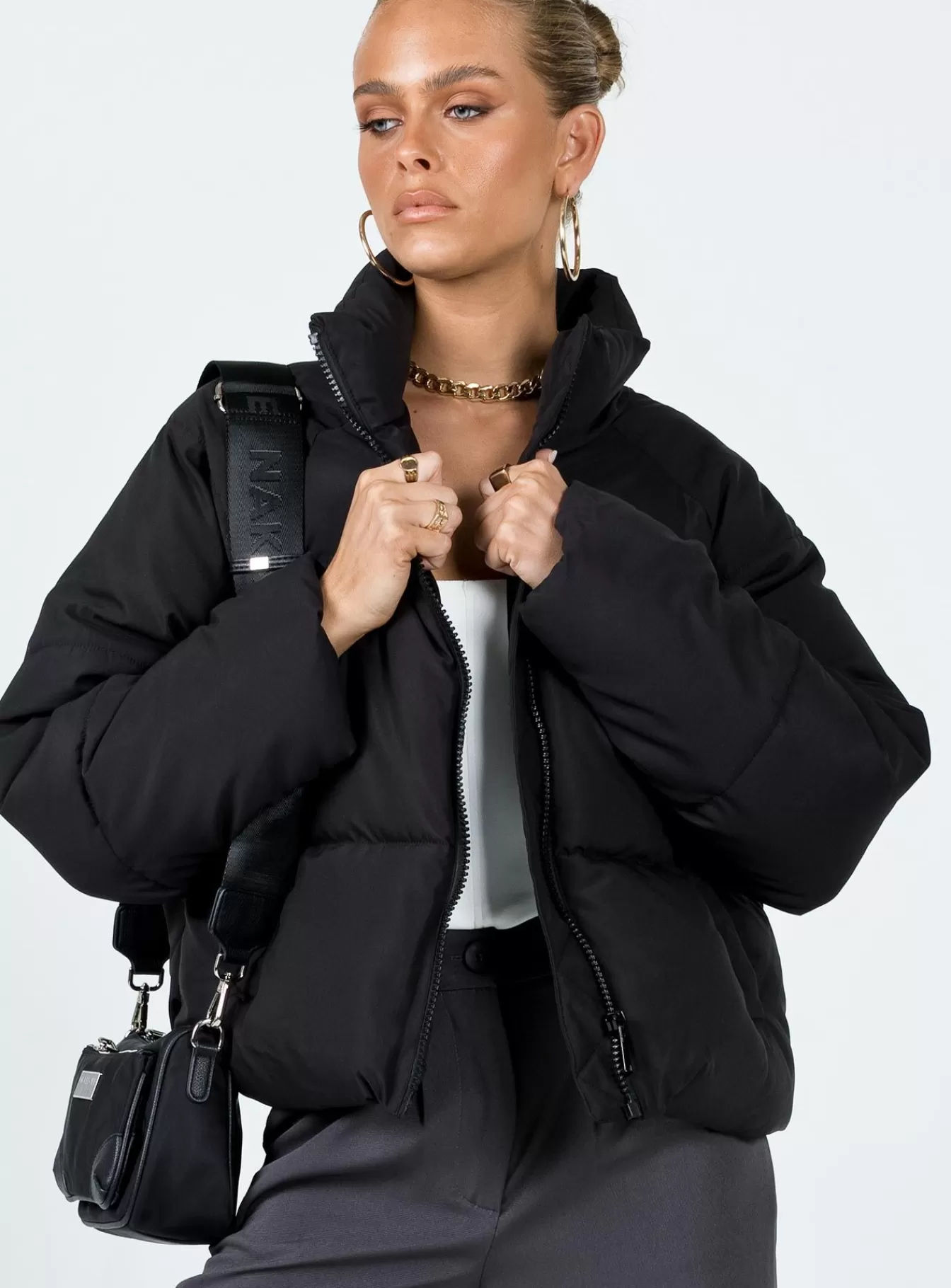 Princess Polly Puffer Jackets | Jill Puffer Jacket Black