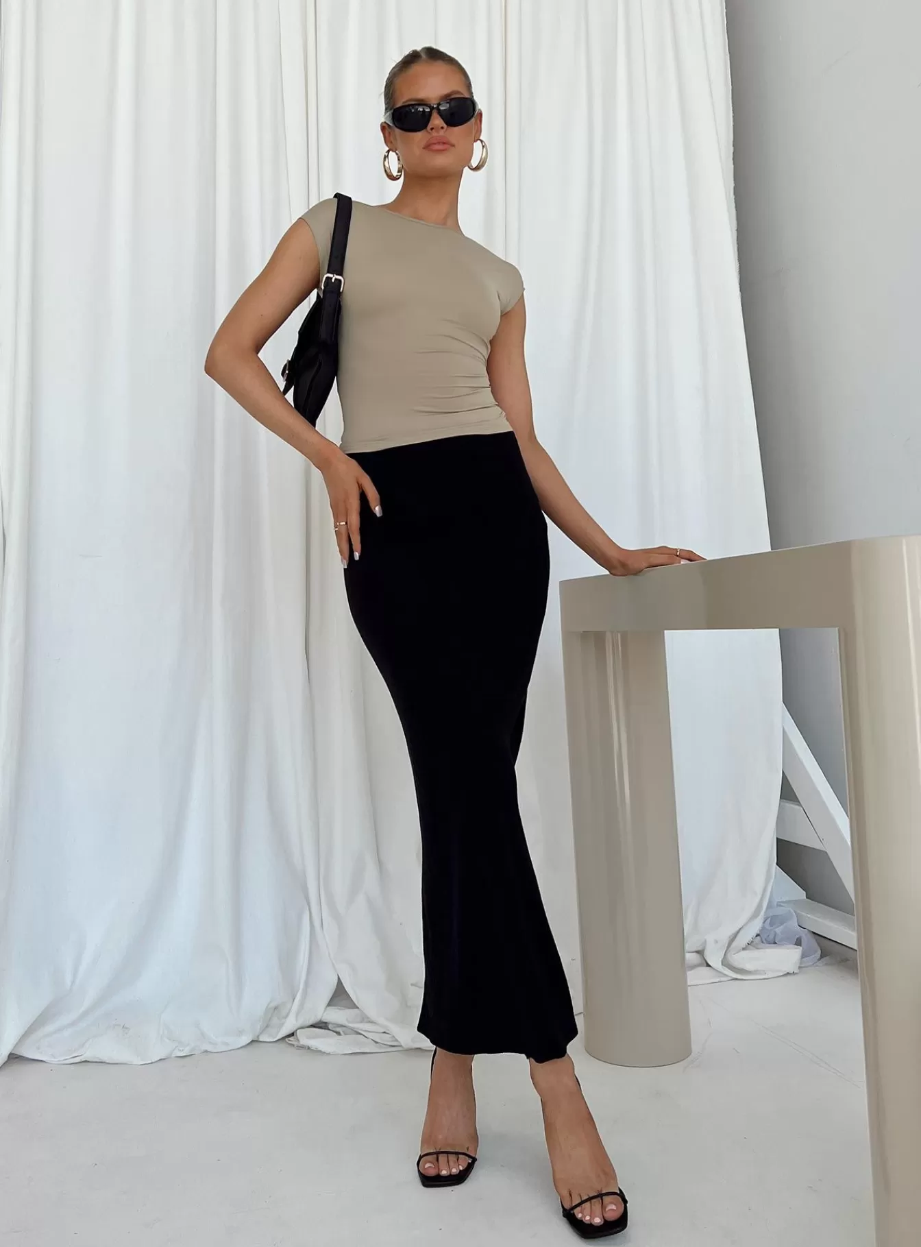 Princess Polly Skirts | Jodie Maxi Skirt Black
