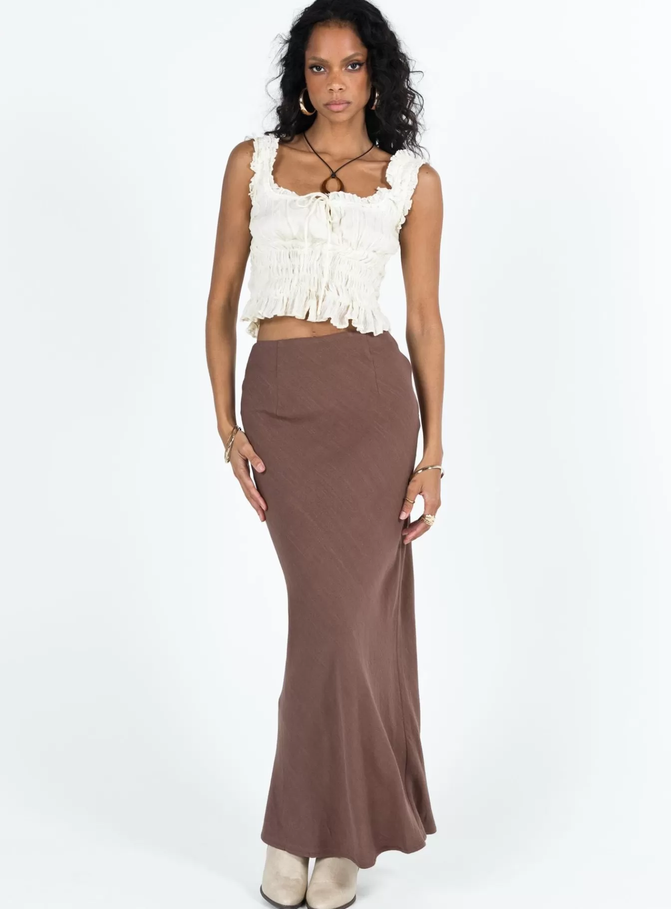 Princess Polly Skirts | Jodie Maxi Skirt Brown