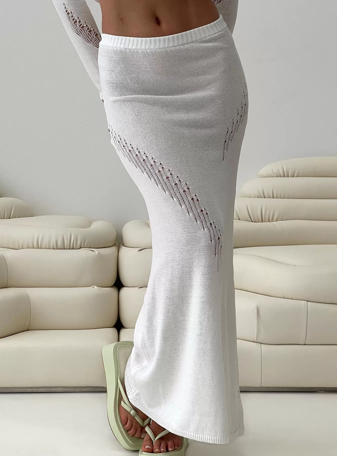 Princess Polly Skirts | Josphine Sheer Maxi Skirt White