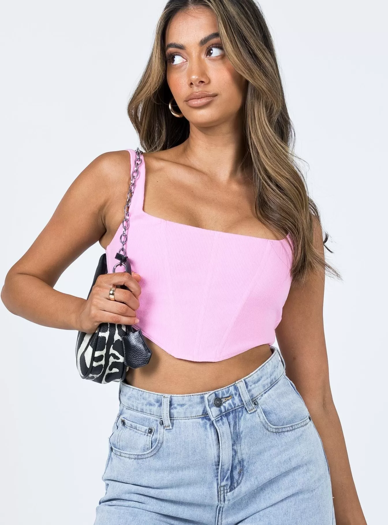 Princess Polly Corsets & Bustiers | Kaeshia Rib Bustier Lower Impact Pink