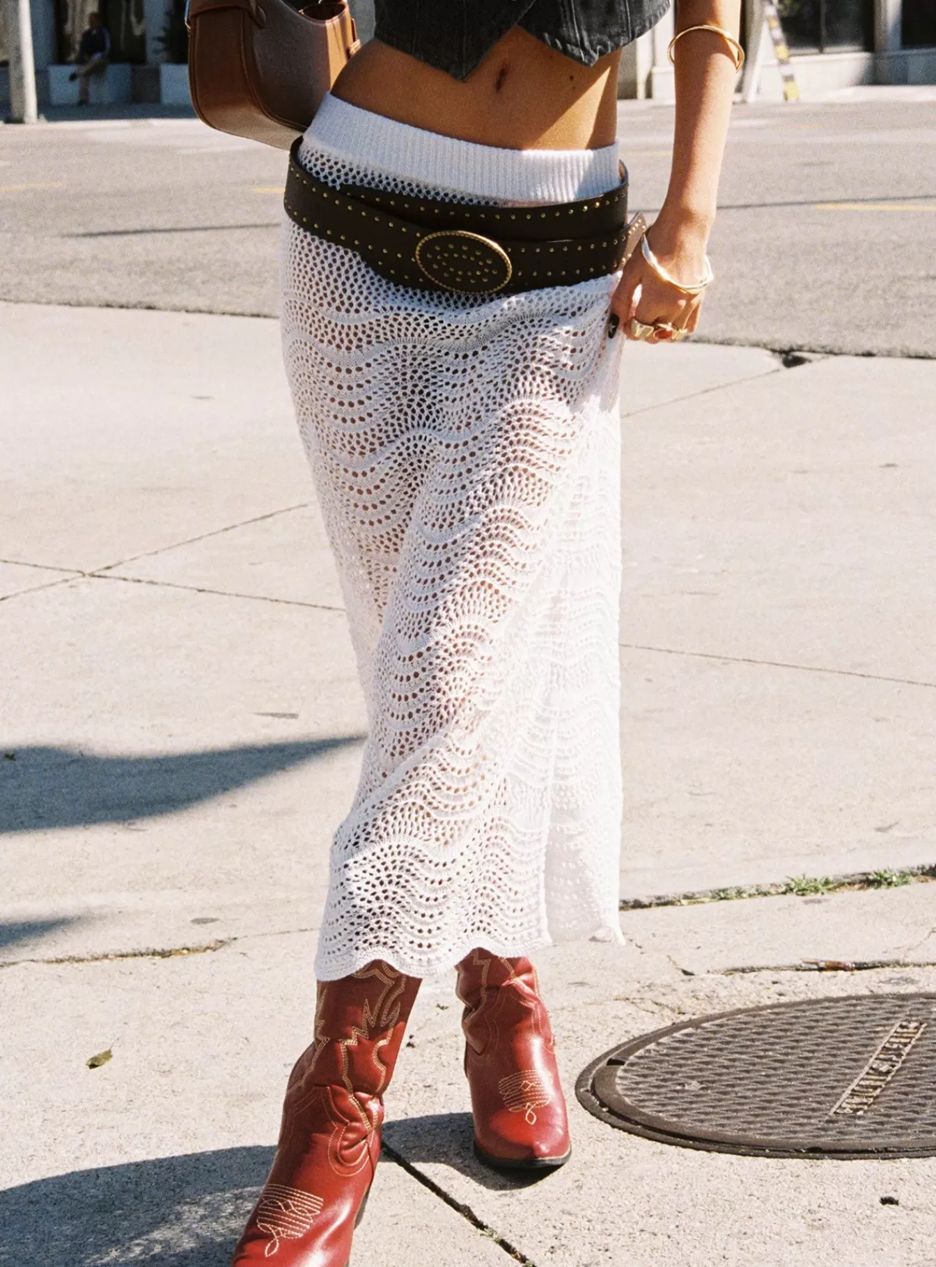 Princess Polly Skirts | Kastio Crochet Midi Skirt White