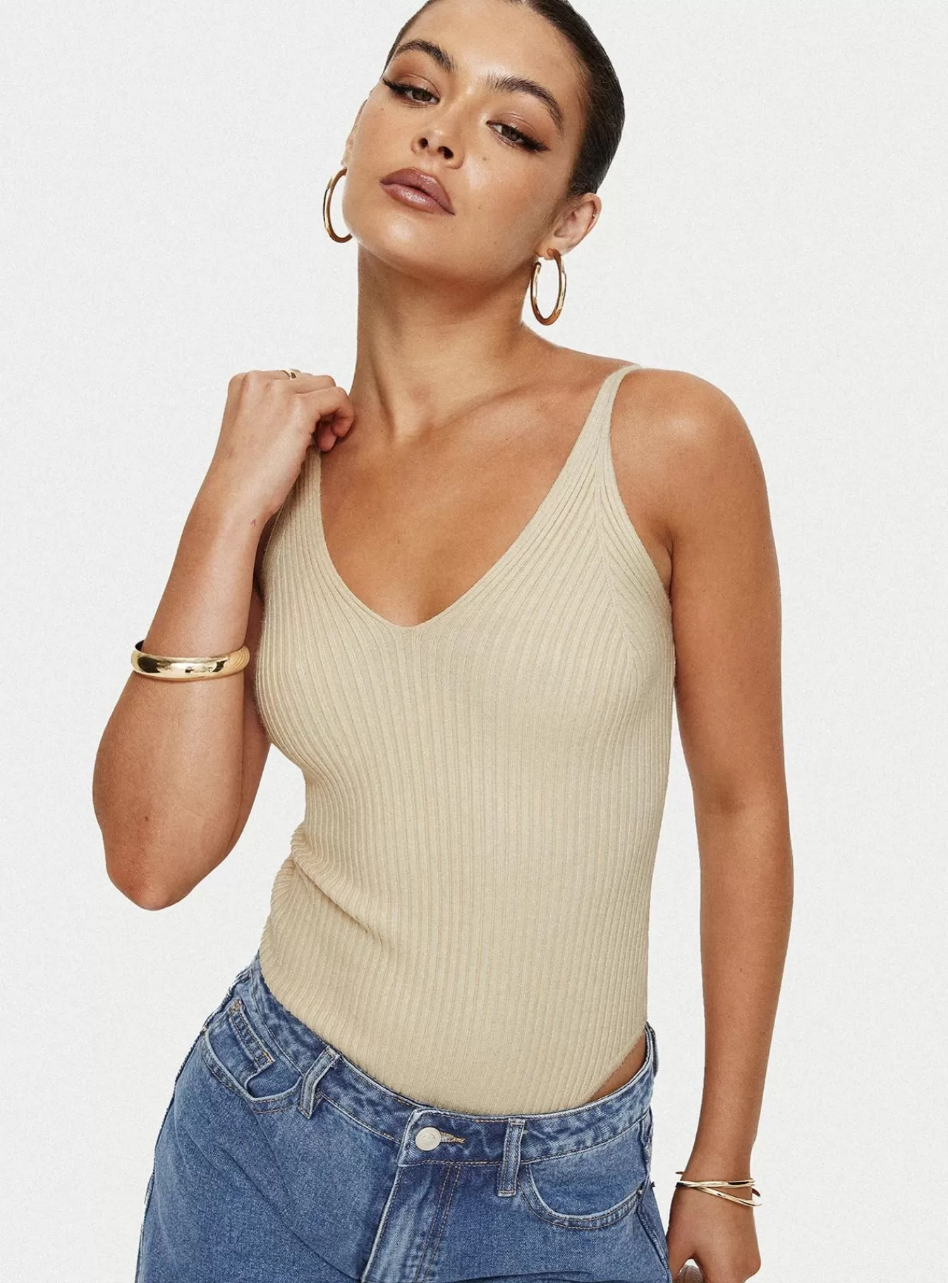 Princess Polly Casual Tops | Keenan Bodysuit Beige